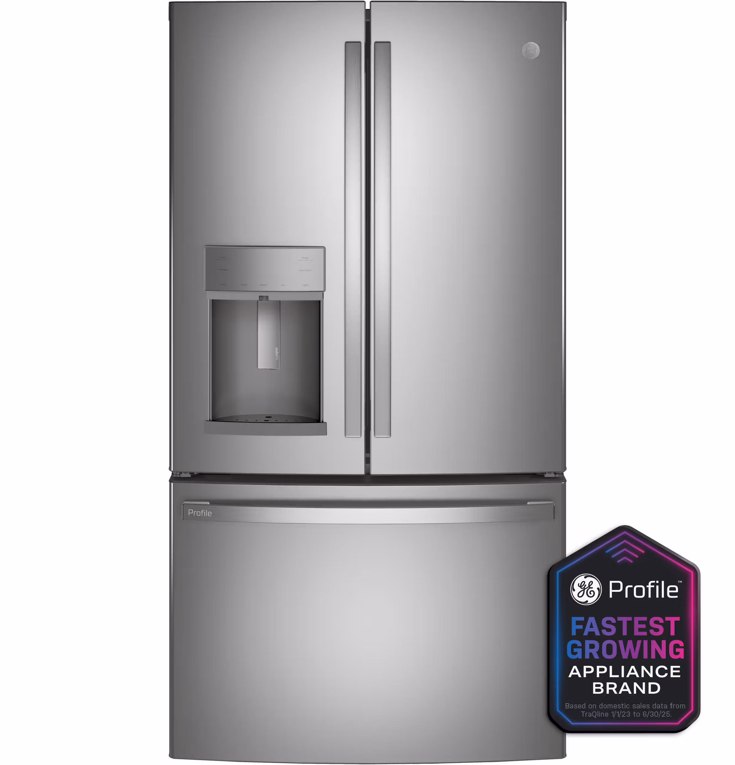 GE Profile(TM) ENERGY STAR(R) 22.1 Cu. Ft. Counter-Depth Fingerprint Resistant French-Door Refrigerator with Hands-Free AutoFill