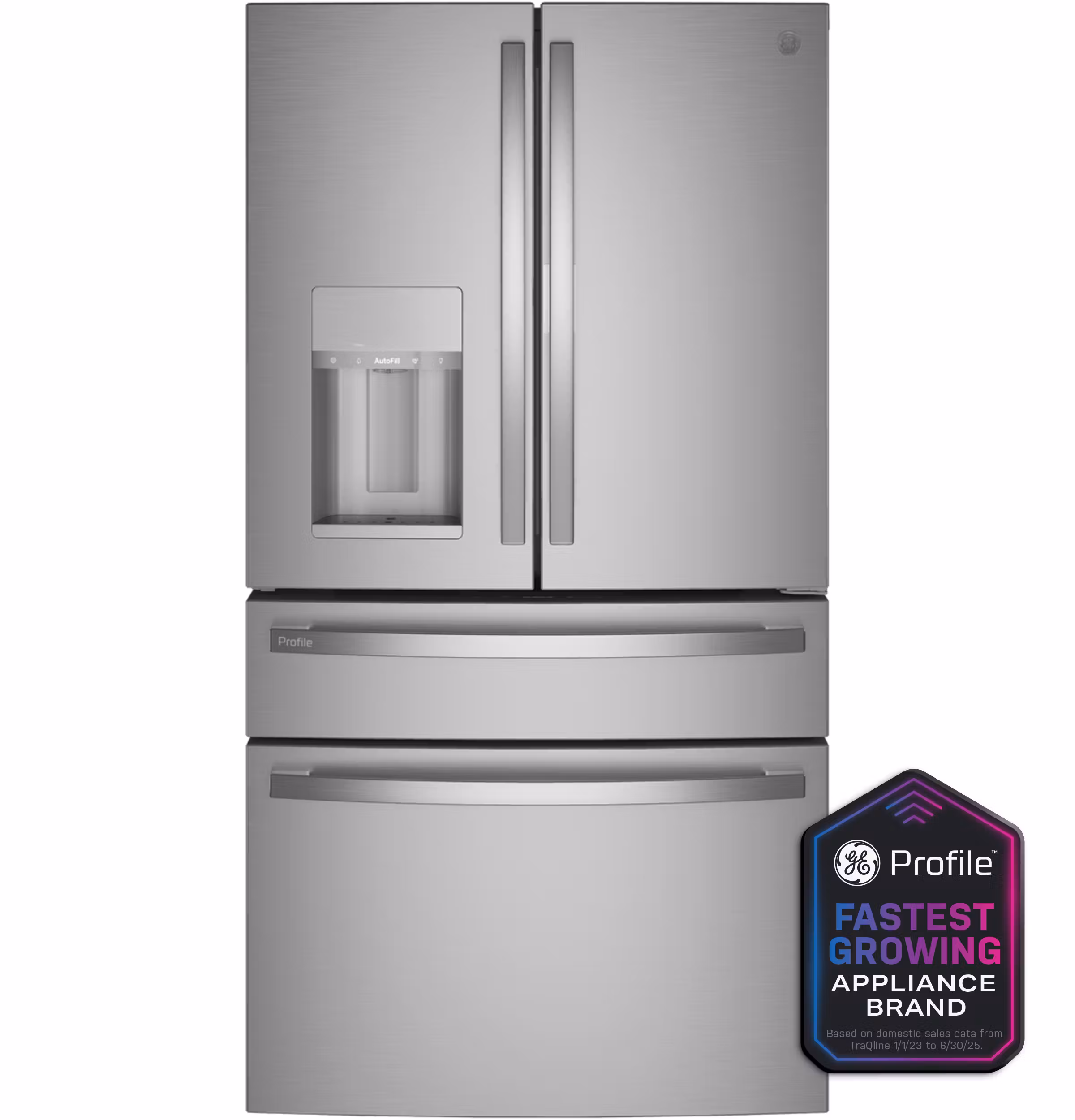GE Profile(TM) 22.4 Cu. Ft. Smart Counter-Depth Fingerprint Resistant 4-Door French-Door Refrigerator with Door In Door