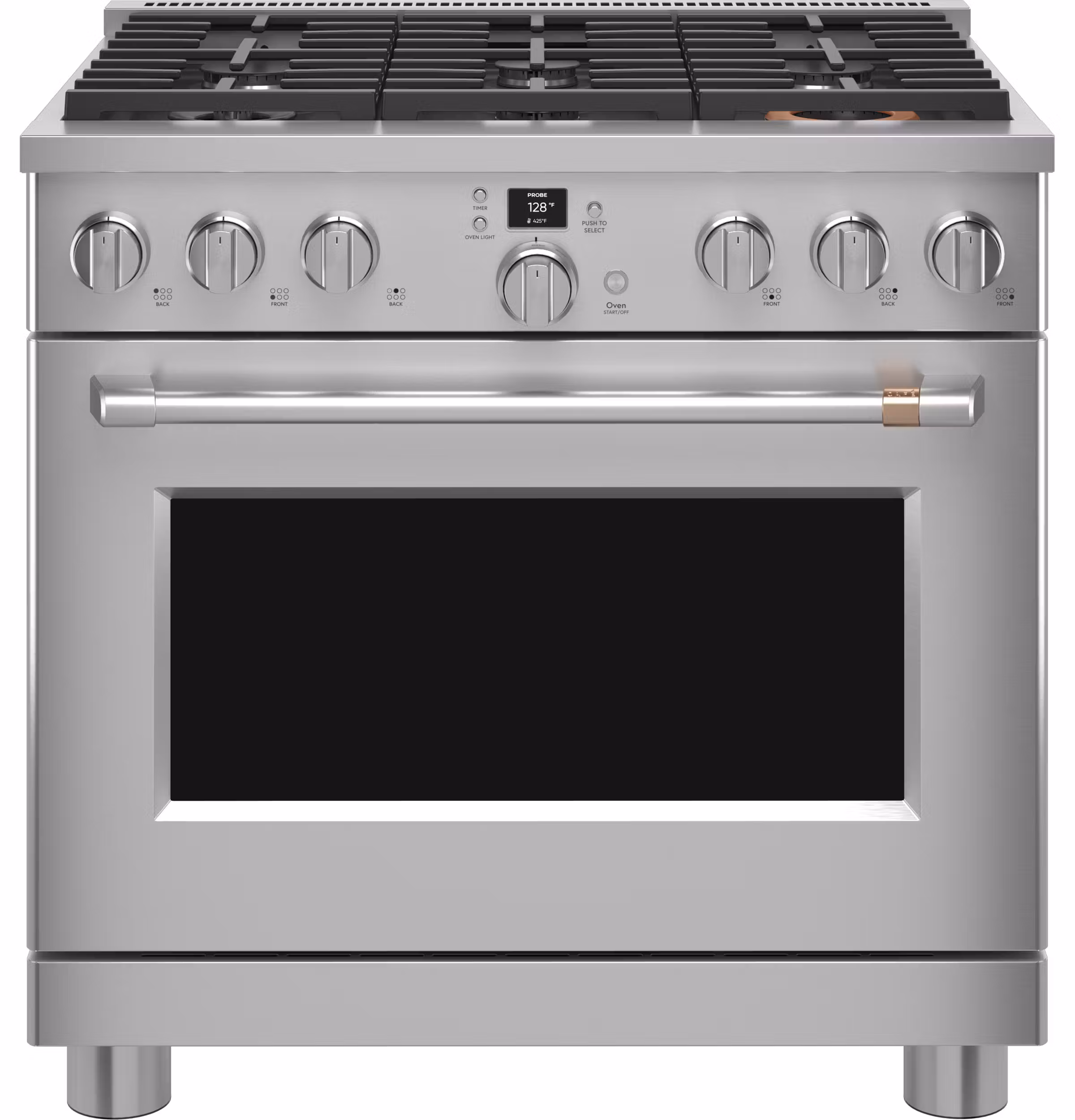CAF(EBACK)(TM) 36" Smart Dual-Fuel Commercial-Style Range with 6 Burners (Natural Gas)