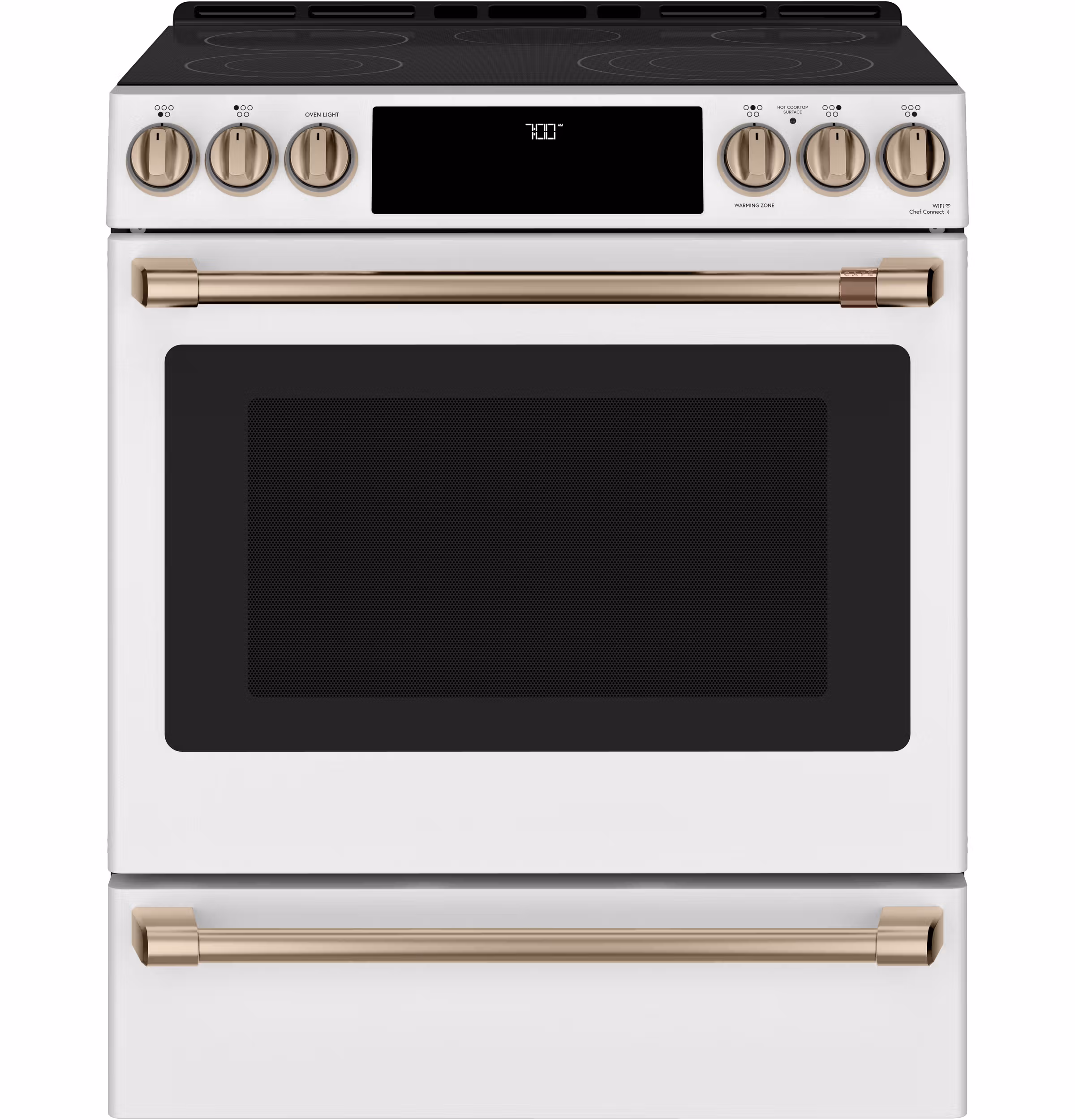 CAF(EBACK)(TM) 30" Smart Slide-In, Front-Control, Radiant and Convection Range