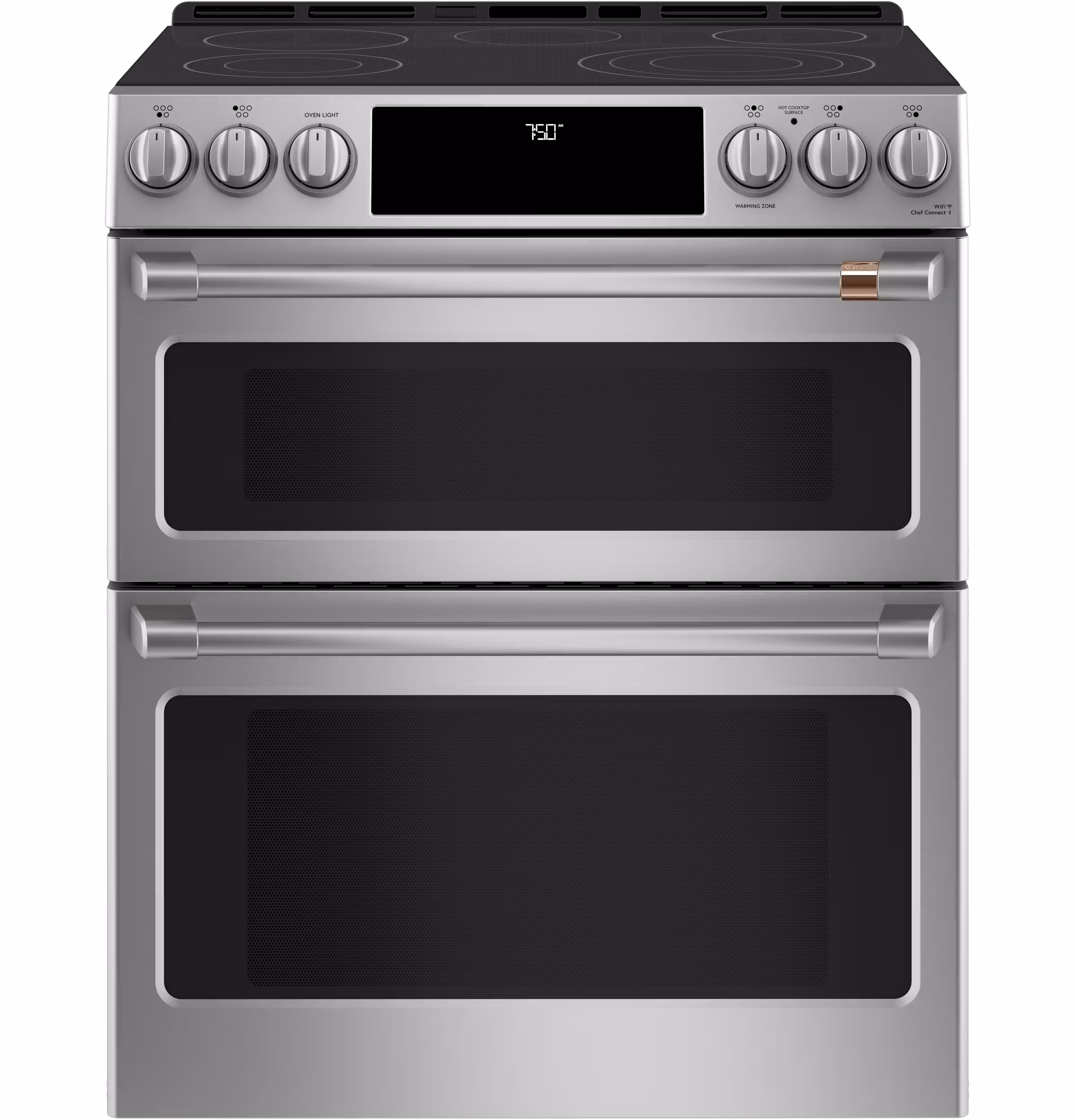 CAF(EBACK)(TM) 30" Smart Slide-In, Front-Control, Radiant and Convection Double-Oven Range