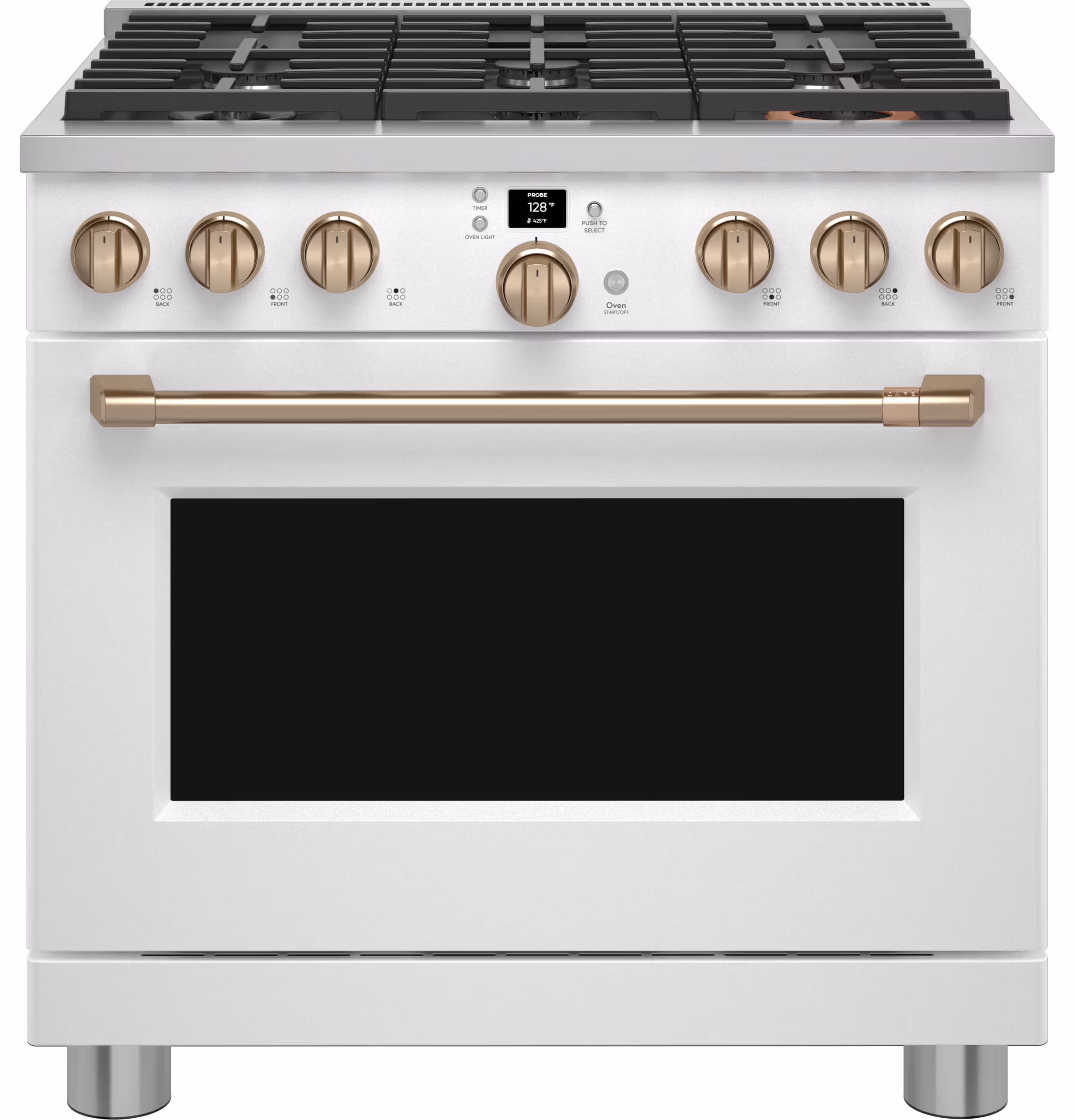CAF(EBACK)(TM) 36" Smart All-Gas Commercial-Style Range with 6 Burners (Natural Gas)