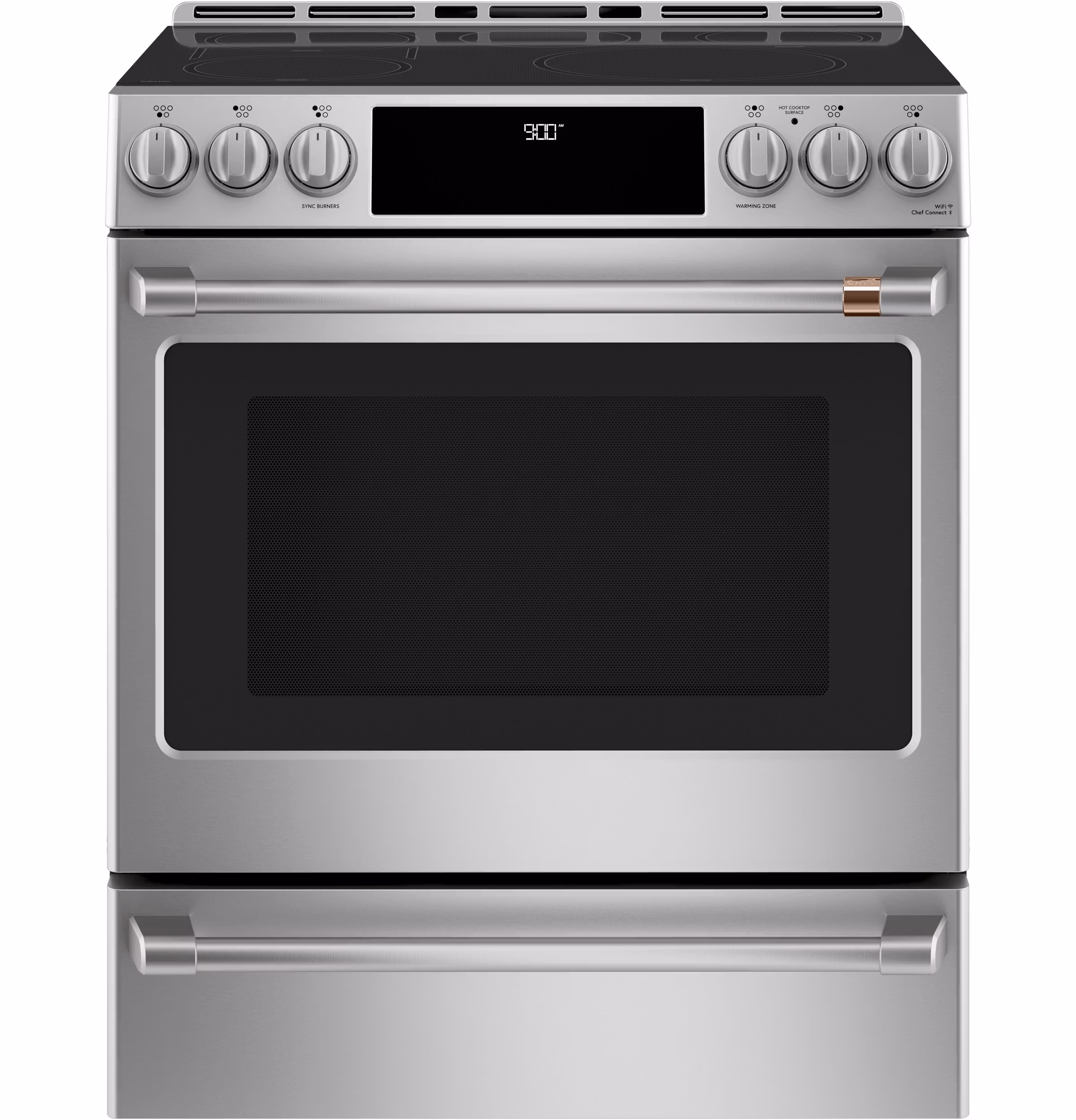 30" Smart Slide-In, Front-Control, Induction and Convection Range with Warming Drawer