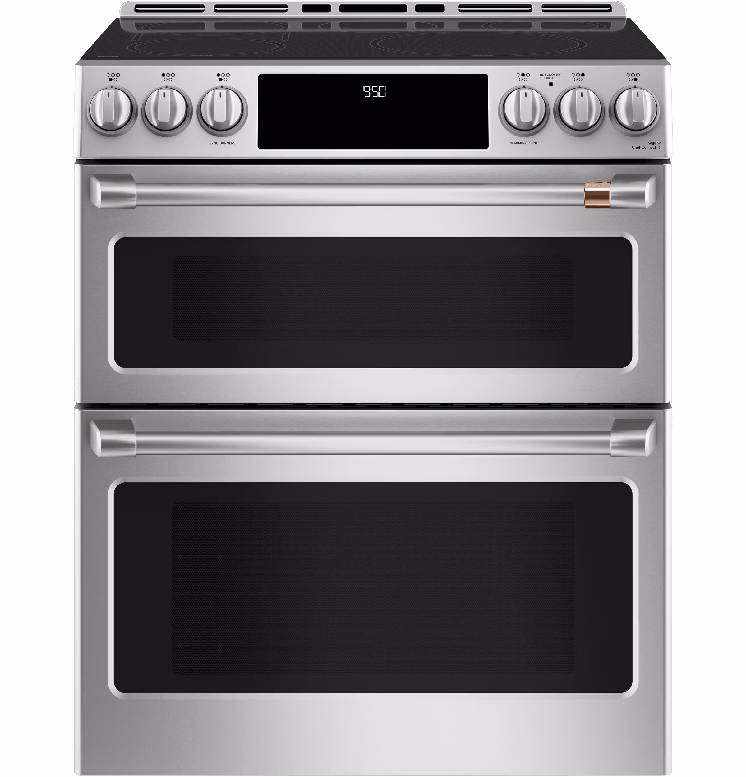 CAF(EBACK)(TM) 30" Smart Slide-In, Front-Control, Induction and Convection Double-Oven Range