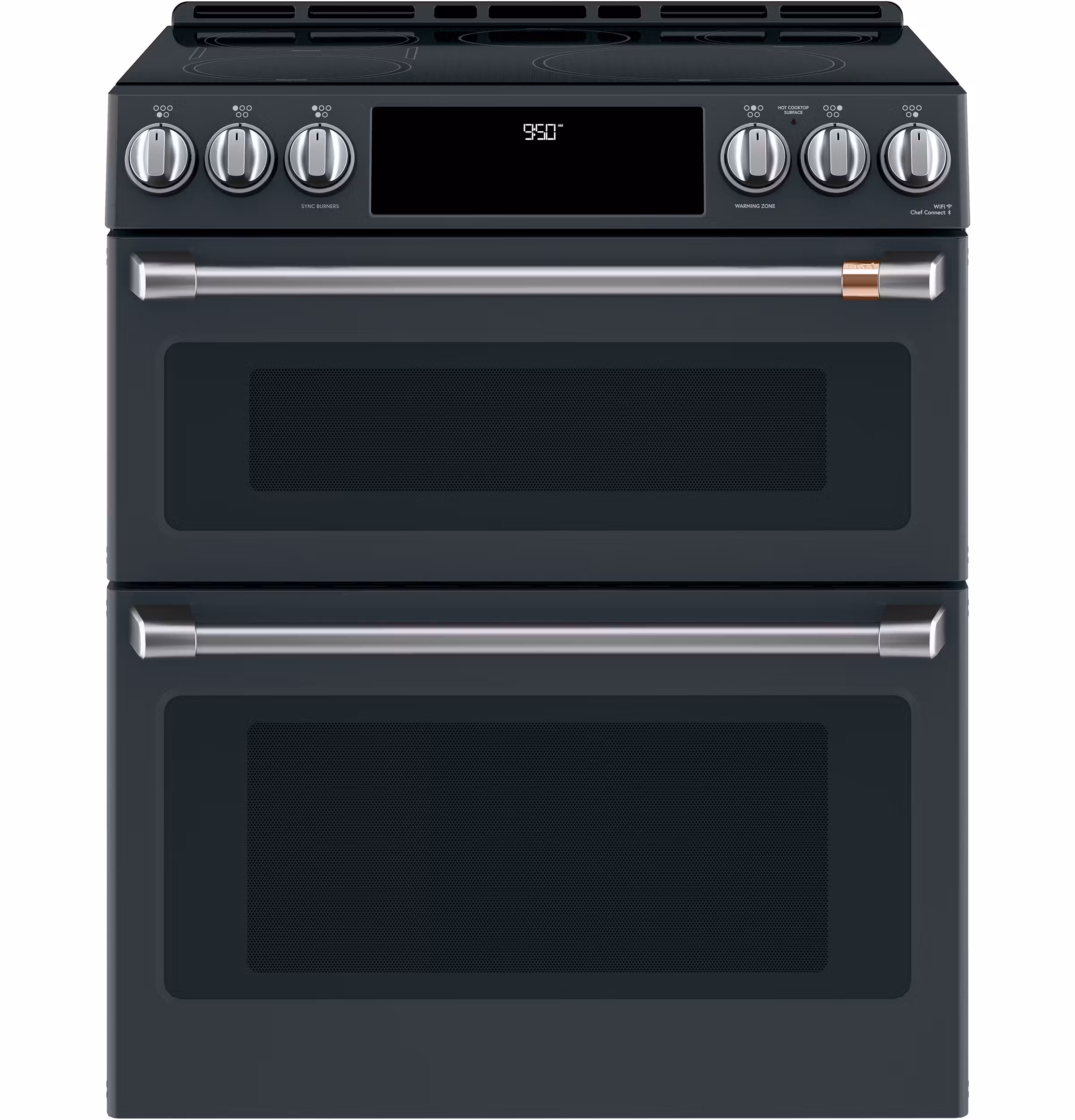 CAF(EBACK)(TM) 30" Smart Slide-In, Front-Control, Induction and Convection Double-Oven Range