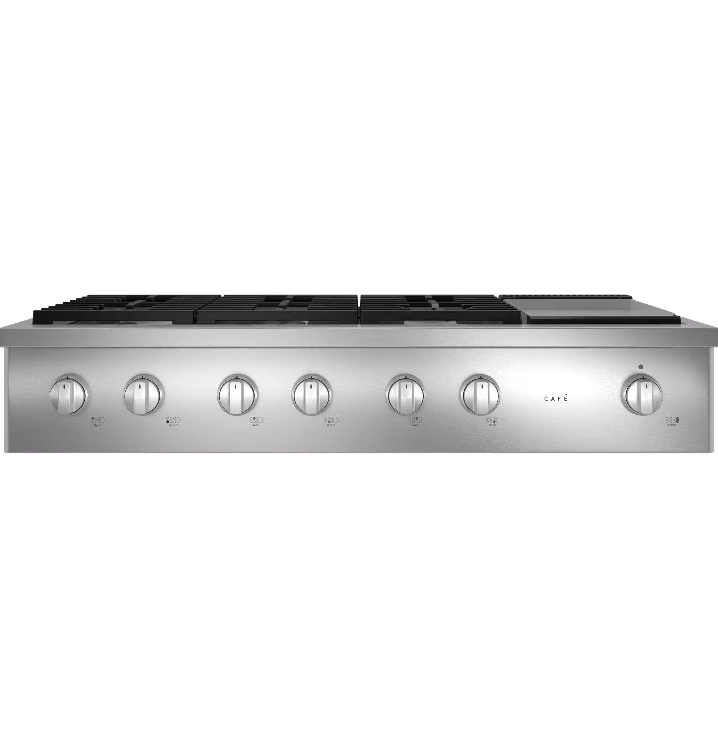 CAF(EBACK)(TM) 48" Commercial-Style Gas Rangetop with 6 Burners and Integrated Griddle (Natural Gas)