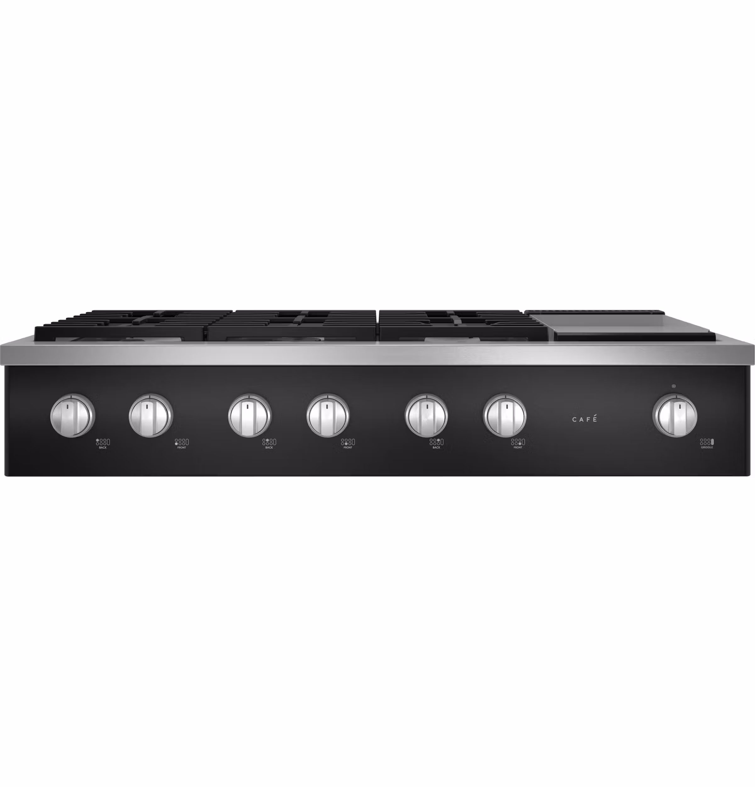 CAF(EBACK)(TM) 48" Commercial-Style Gas Rangetop with 6 Burners and Integrated Griddle (Natural Gas)