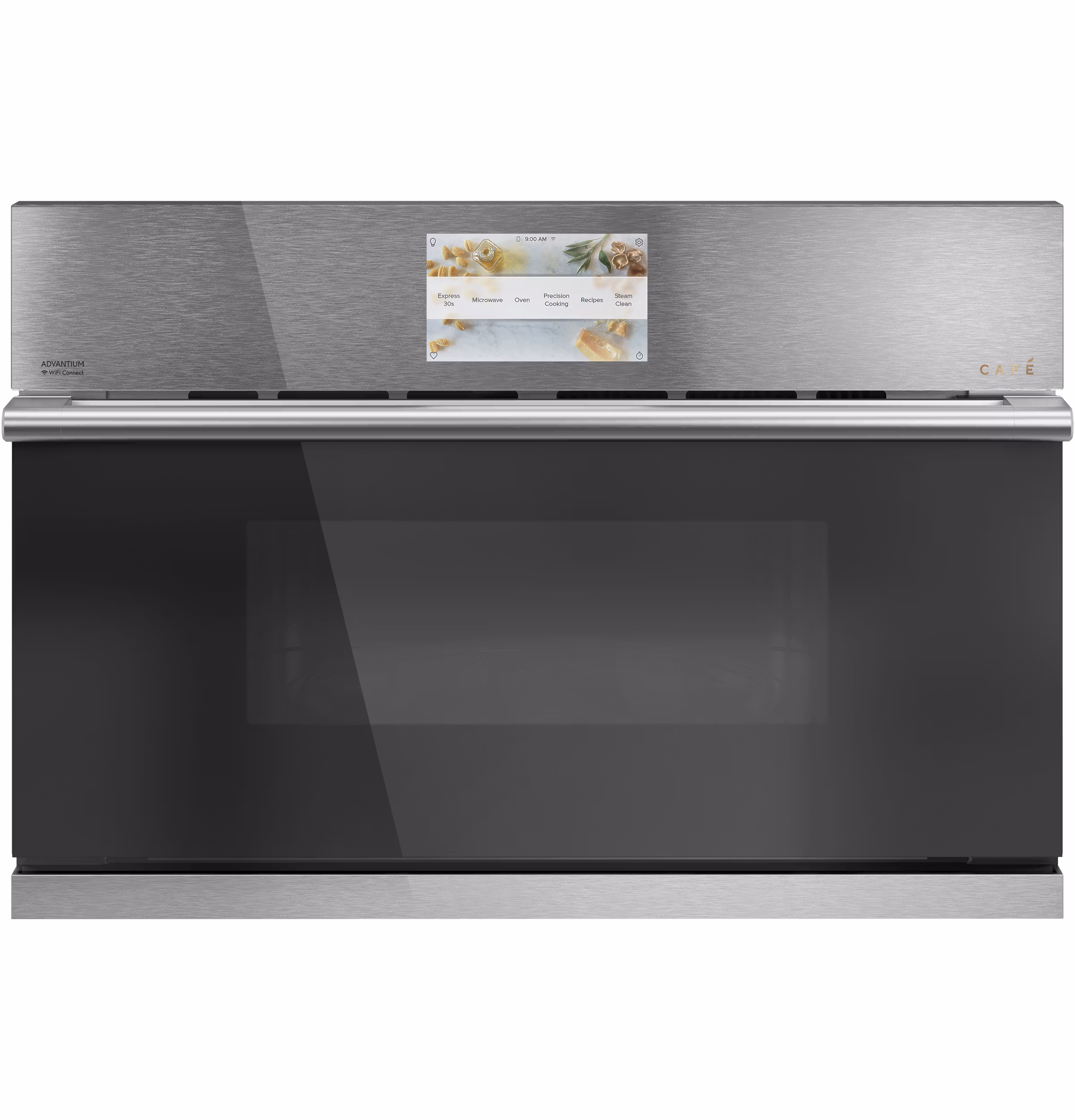 CAF(EBACK)(TM) 30" Custom Speed Cook Oven with 120V Advantium(R) Technology in Platinum Glass
