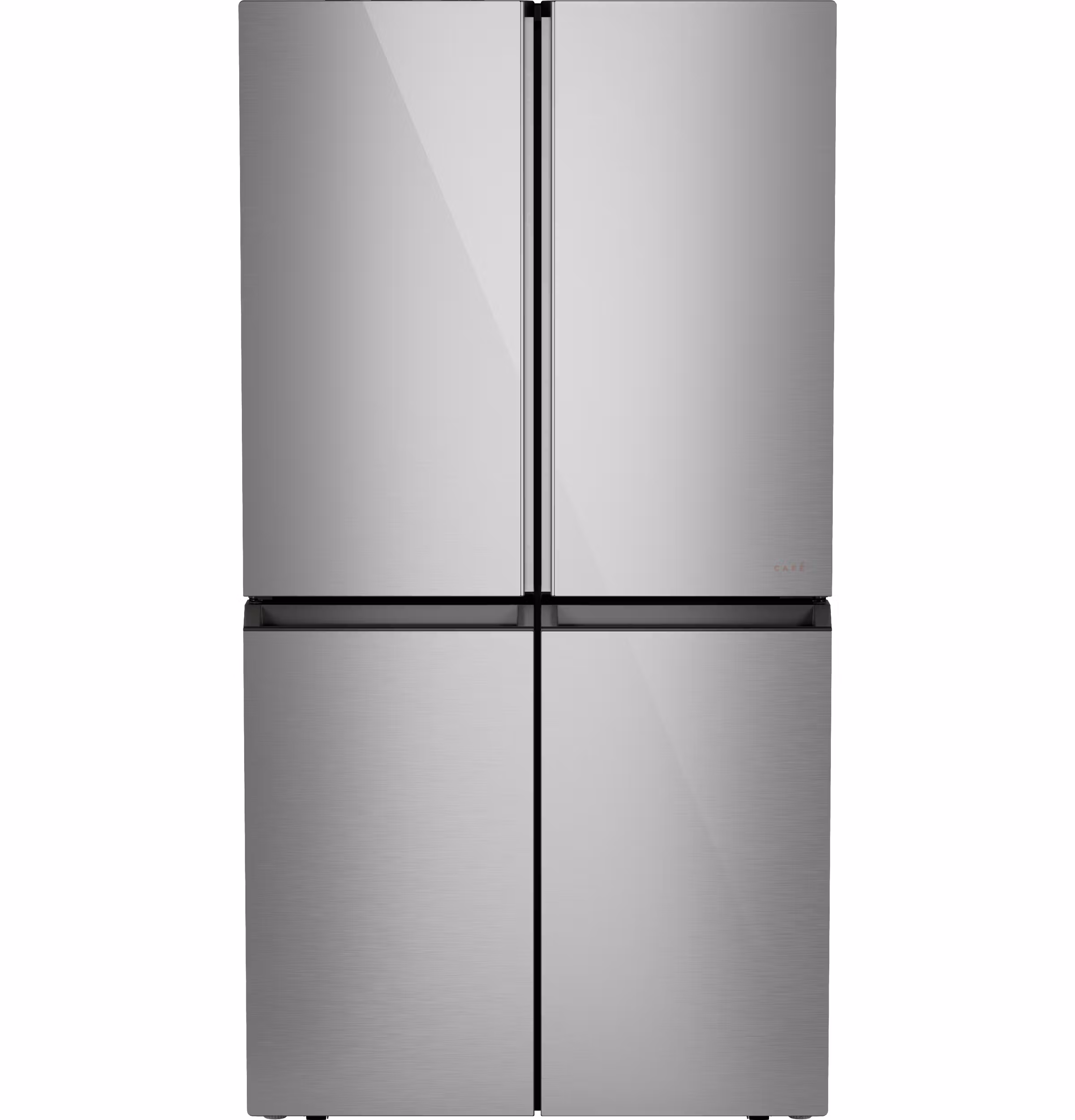 CAF(EBACK)(TM) ENERGY STAR(R) 22.9 Cu. Ft. Smart Counter-Depth Quad-Door Refrigerator in Platinum Glass with Dual-Dispense AutoFill Pitcher