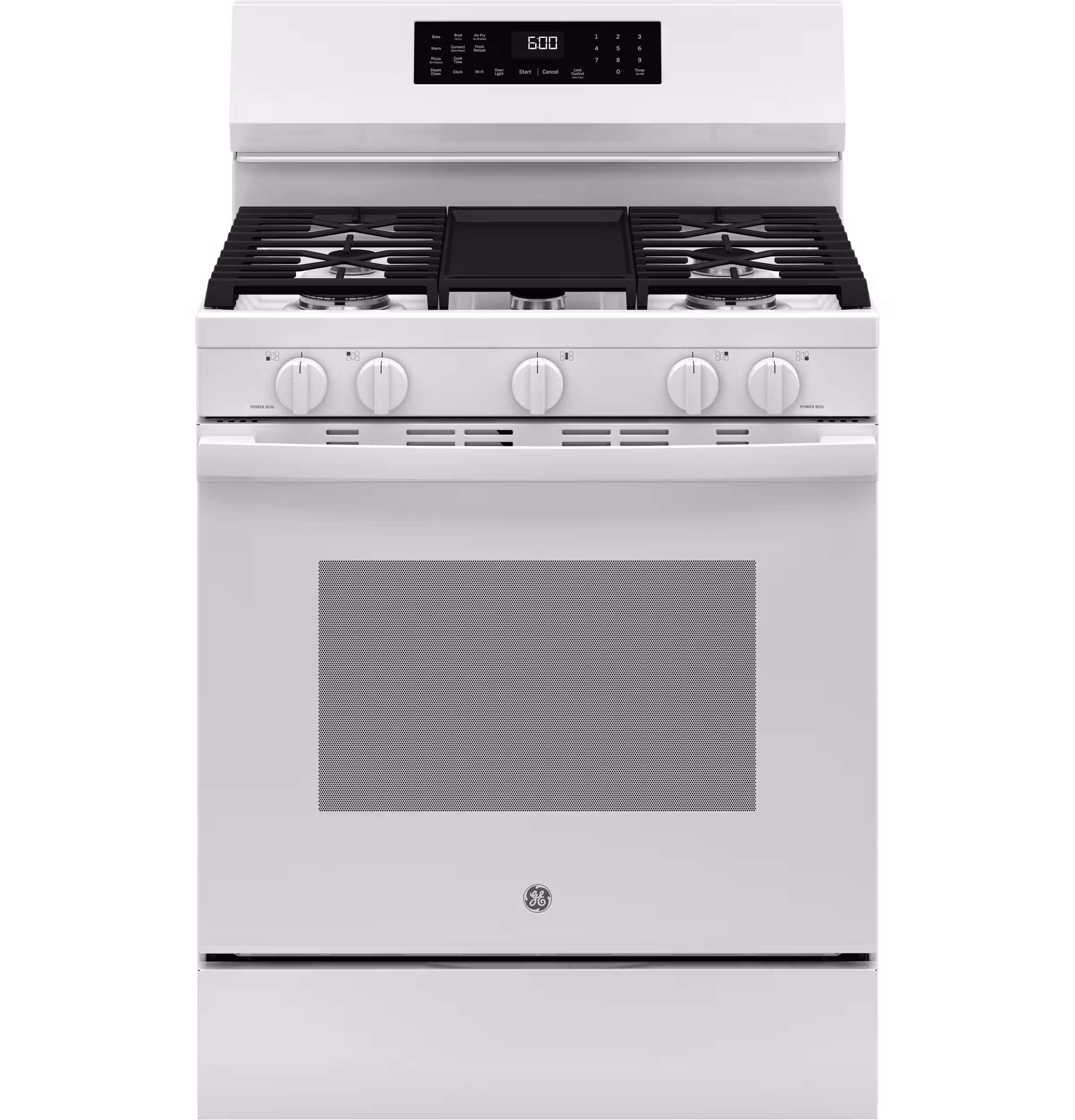GE(R) 30" Free-Standing Gas Convection Range with No Preheat Air Fry and EasyWash(TM) Oven Tray