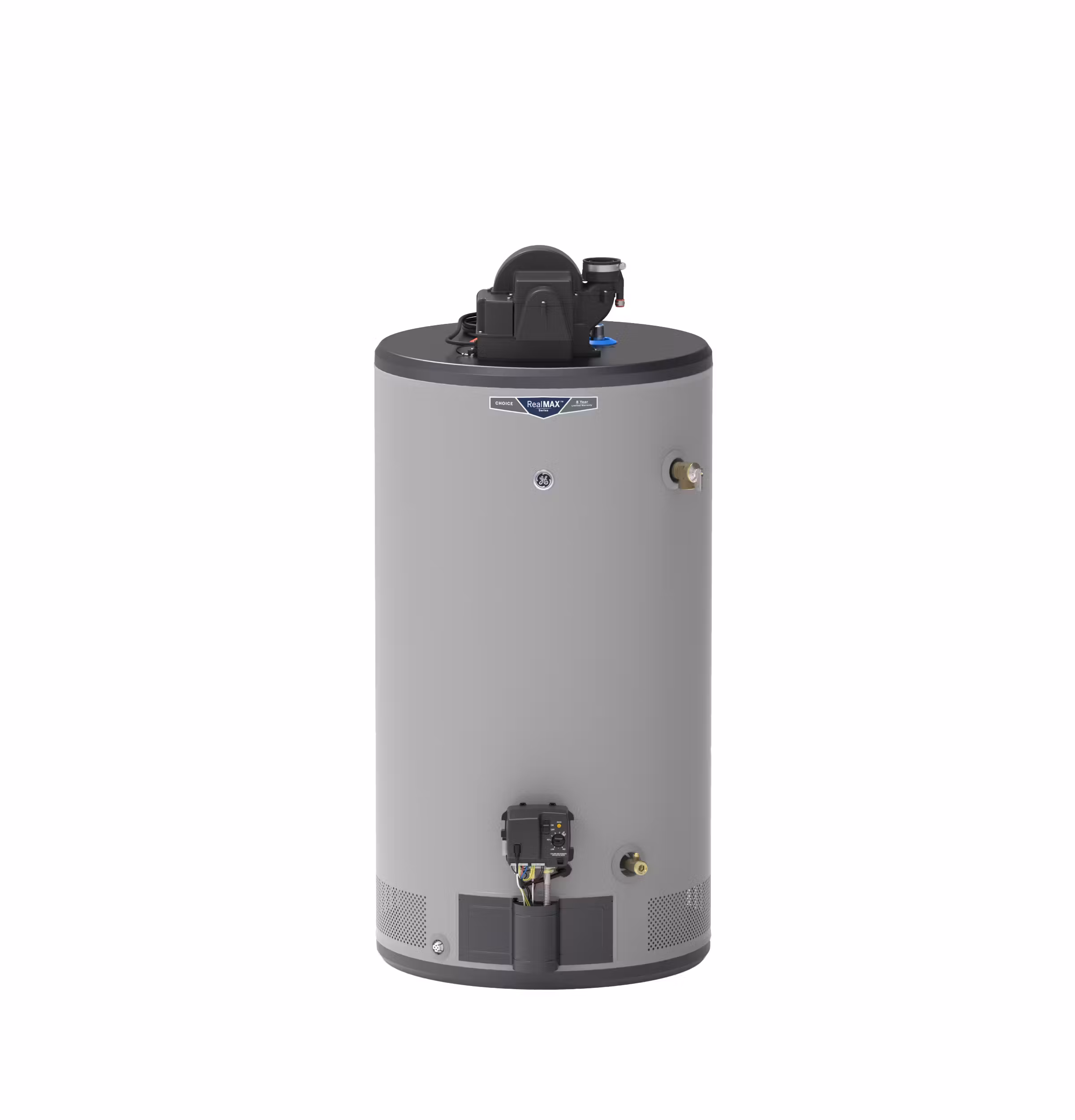 GE RealMAX Choice 50-Gallon Short Natural Gas Power Vent Water Heater