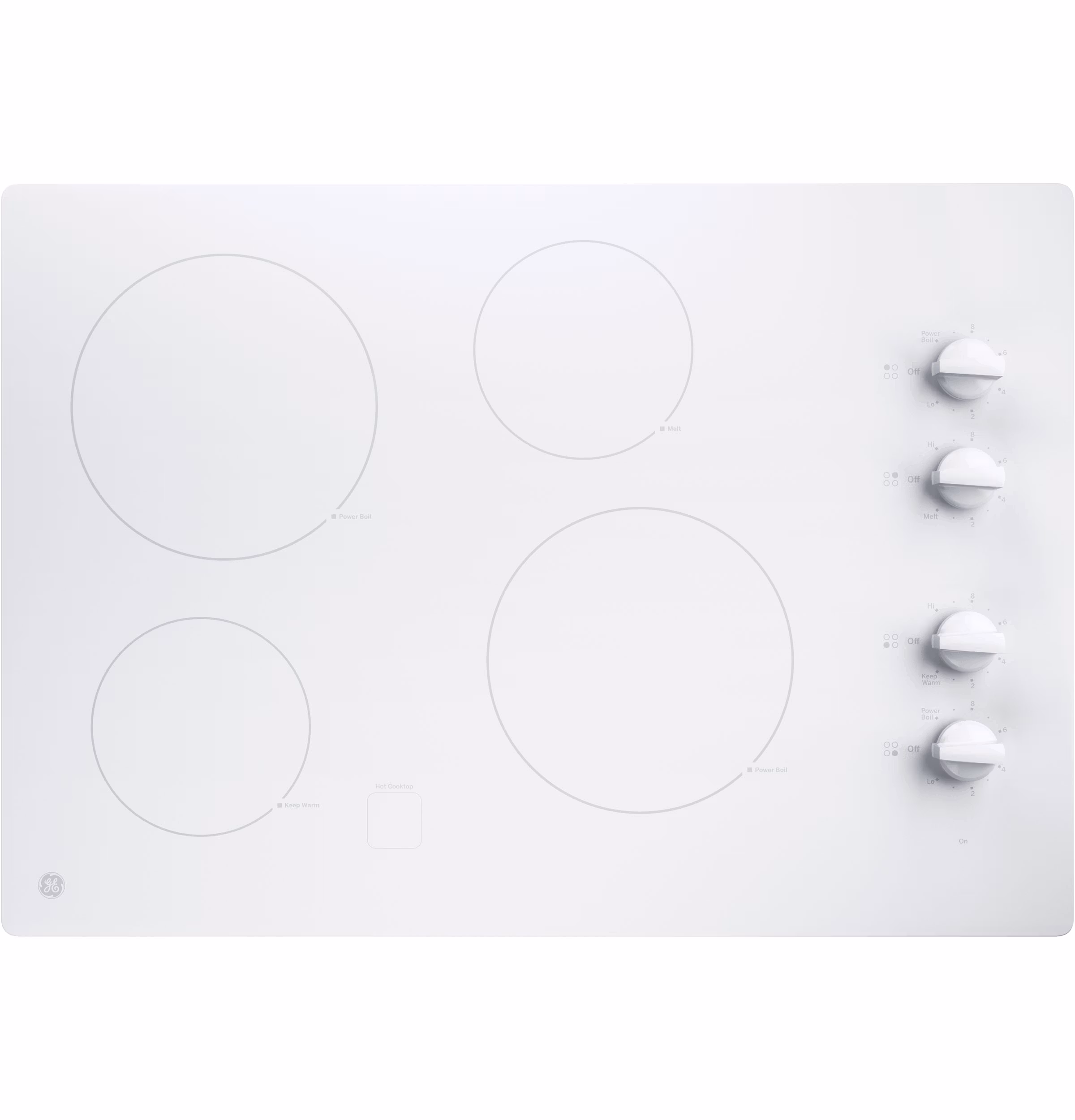 GE® 30" Built-In Knob Control Electric Cooktop