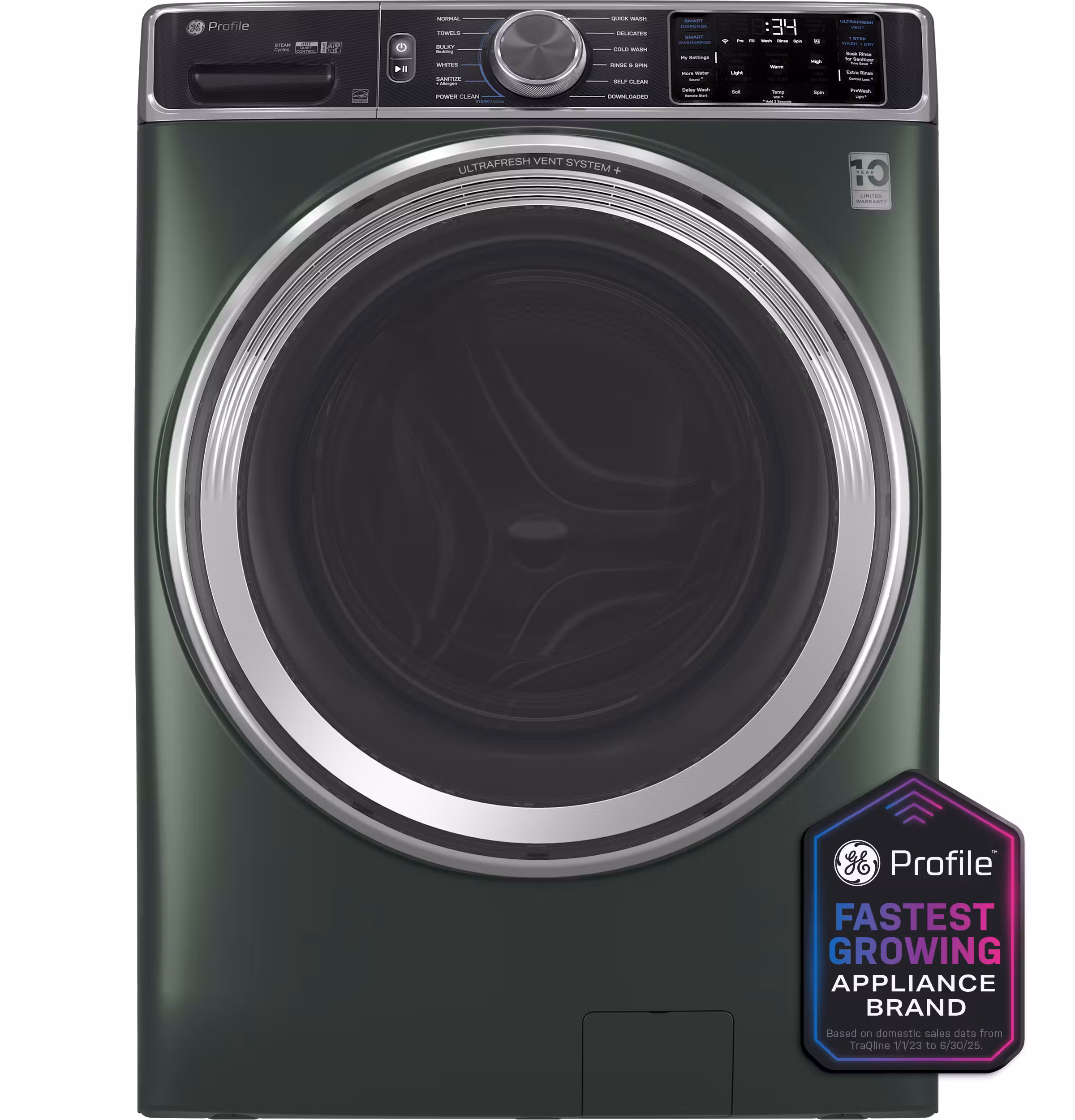 GE Profile 5.5 cu. ft. Capacity Smart Front Load ENERGY STAR Steam Washer