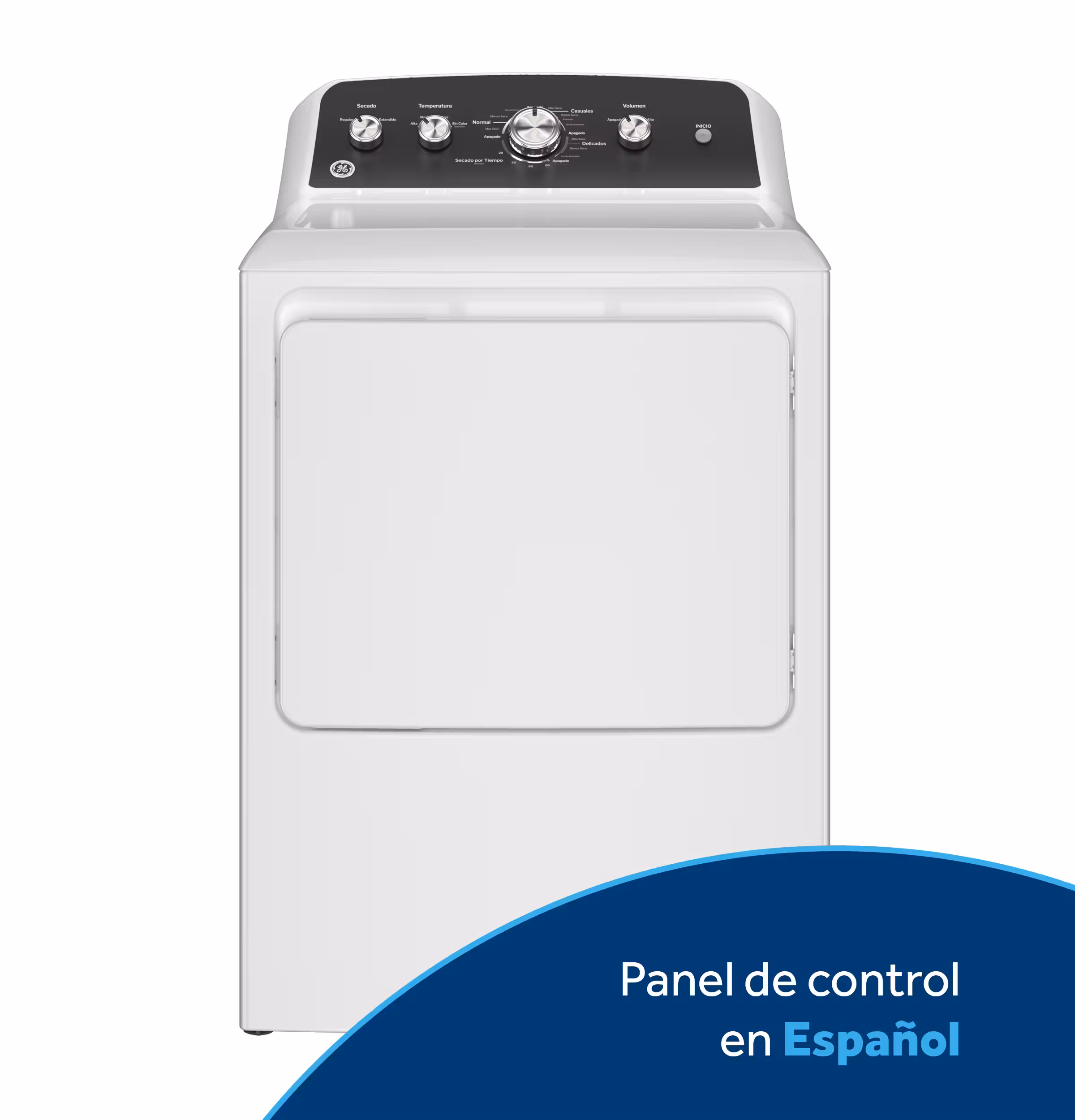 GE® 7.2 cu. ft. Capacity Electric Dryer with Spanish Panel