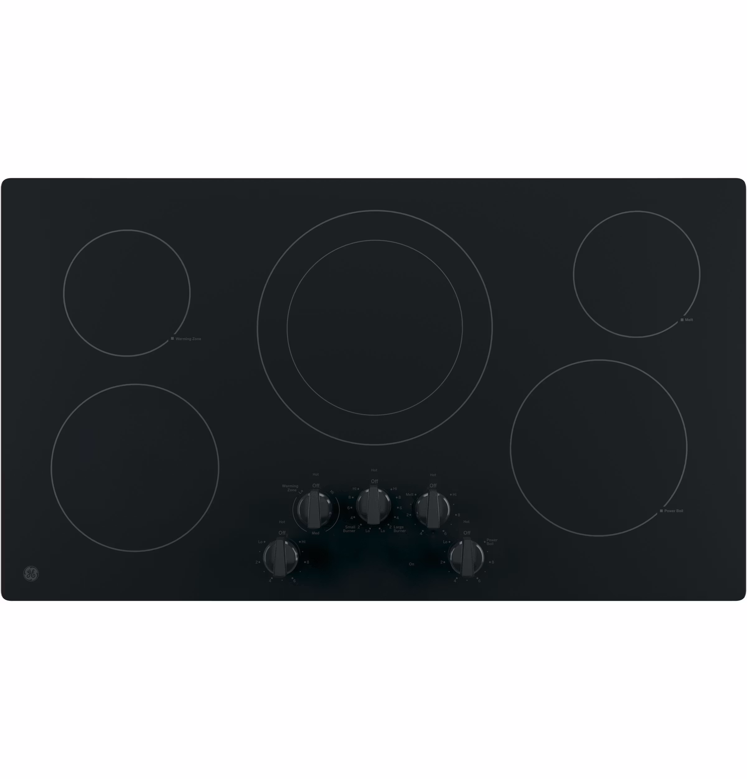 GE(R) 36" Built-In Knob Control Electric Cooktop