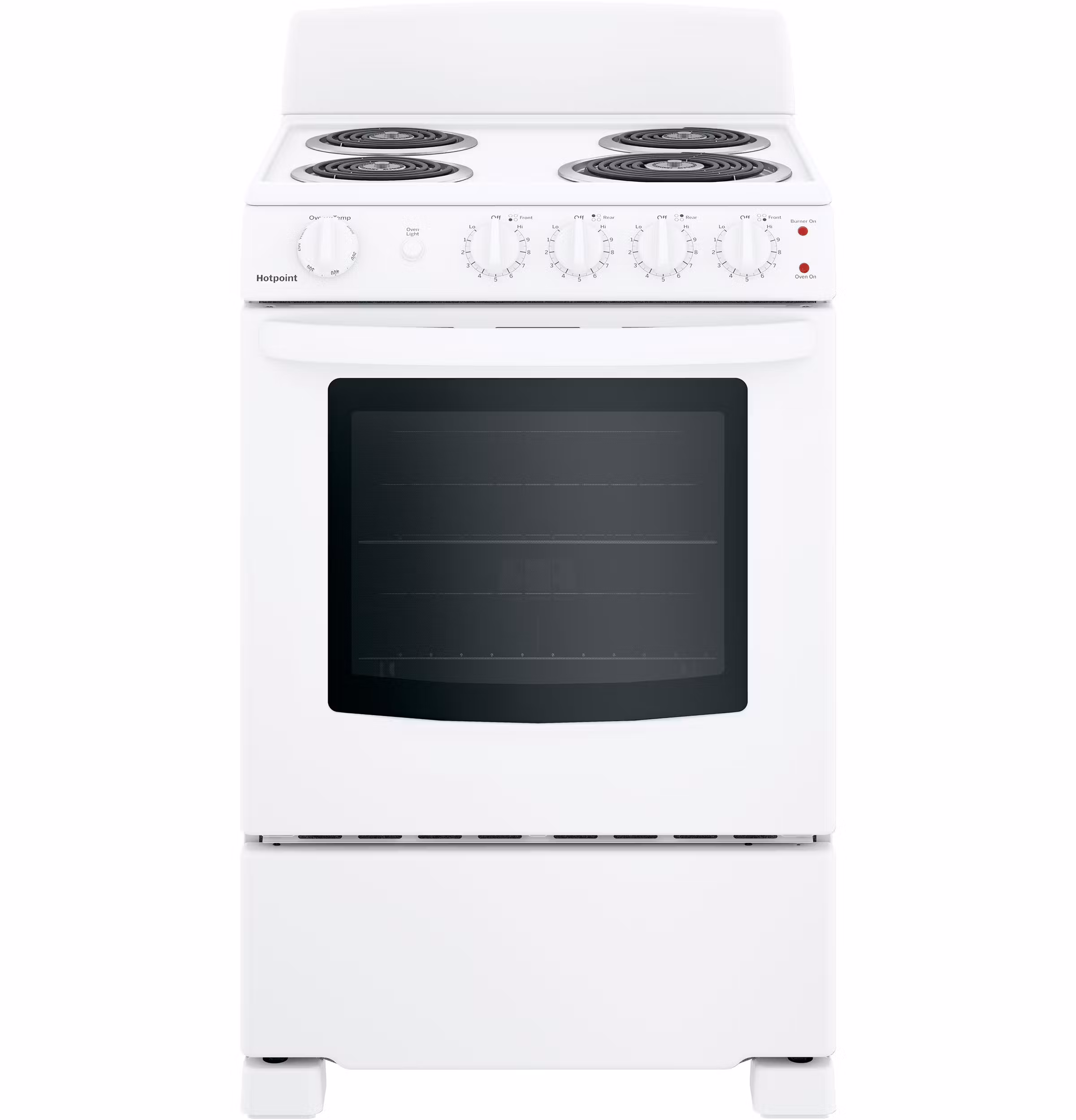 Hotpoint(R) ENERGY STAR(R) 24" Electric Free-Standing Front-Control Range