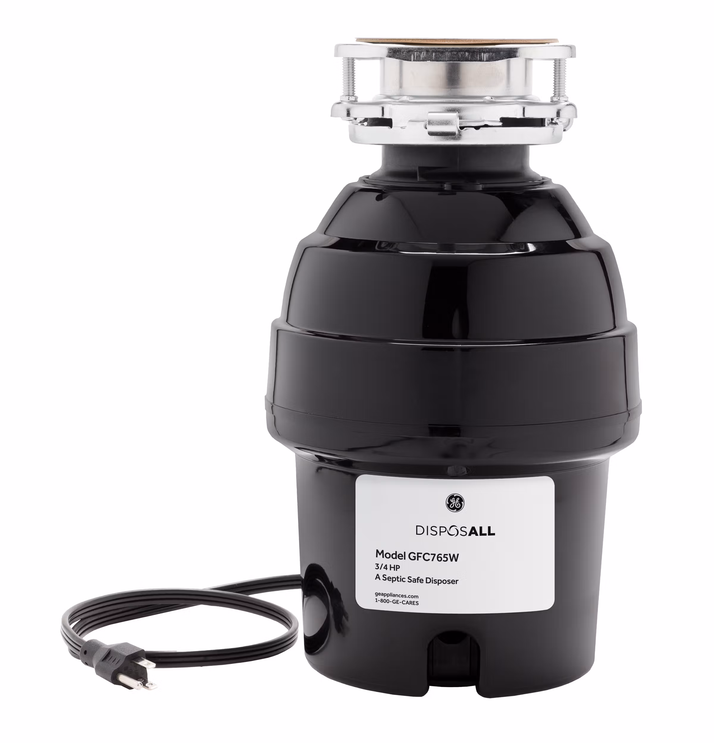 GE DISPOSALL(R) 3/4 HP Continuous Feed Garbage Disposer - Corded
