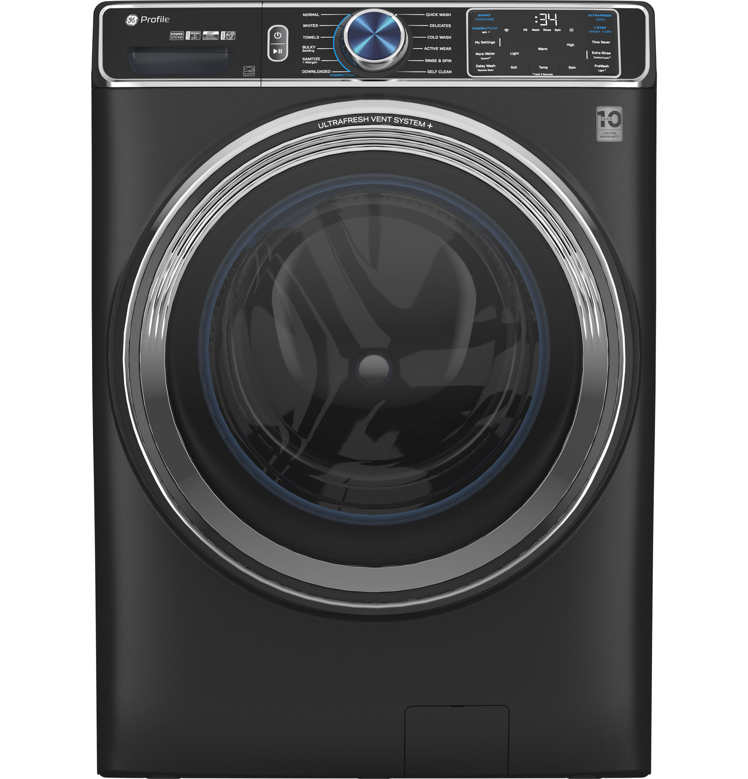 GE Profile 5.3 cu. ft. Capacity Smart Front Load ENERGY STAR Steam Washer with Adaptive SmartDispense UltraFresh Vent System Plus