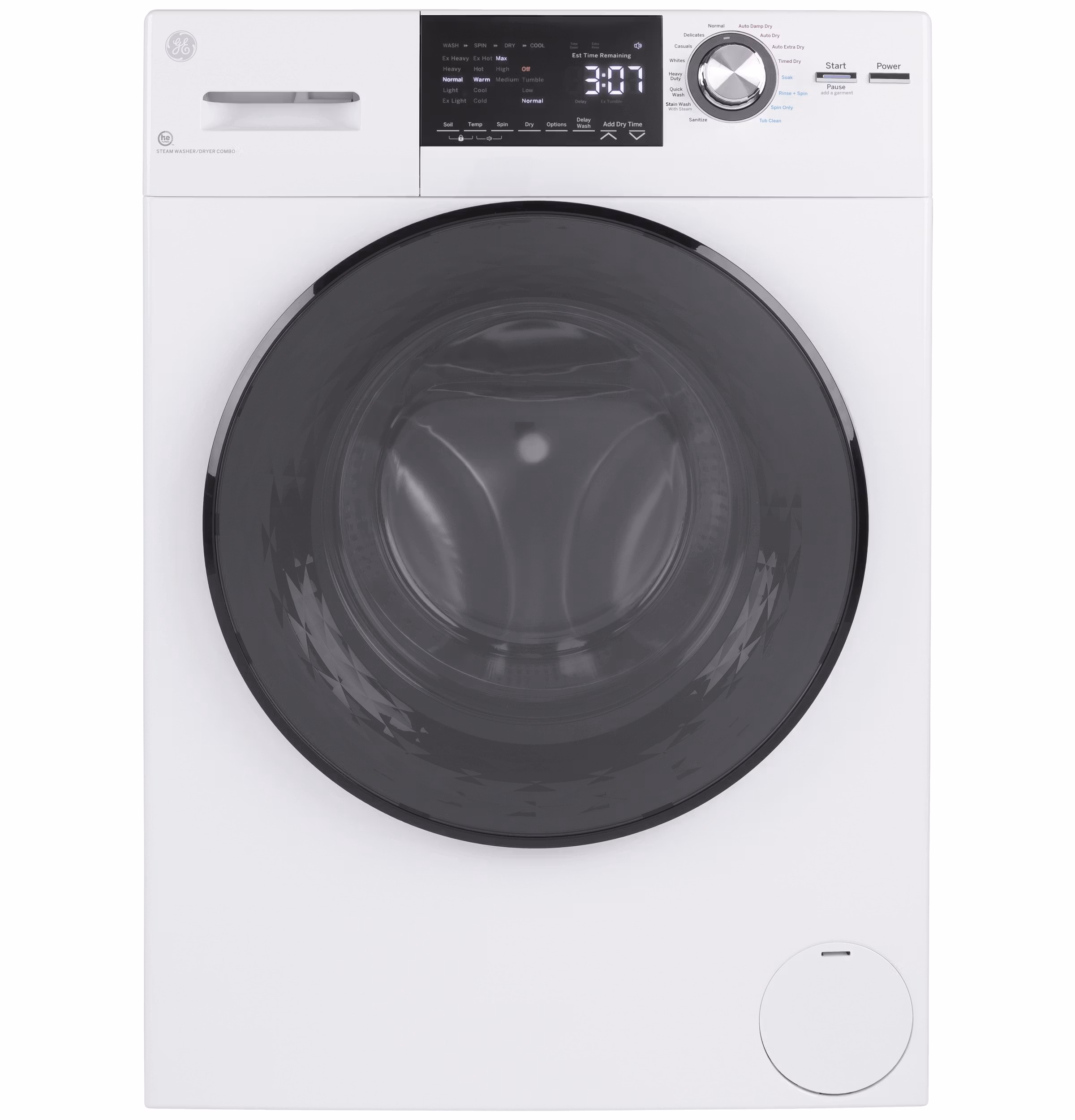 GE(R) 24" 2.4 cu. ft. Capacity Front Load Washer/Condenser Dryer Combo