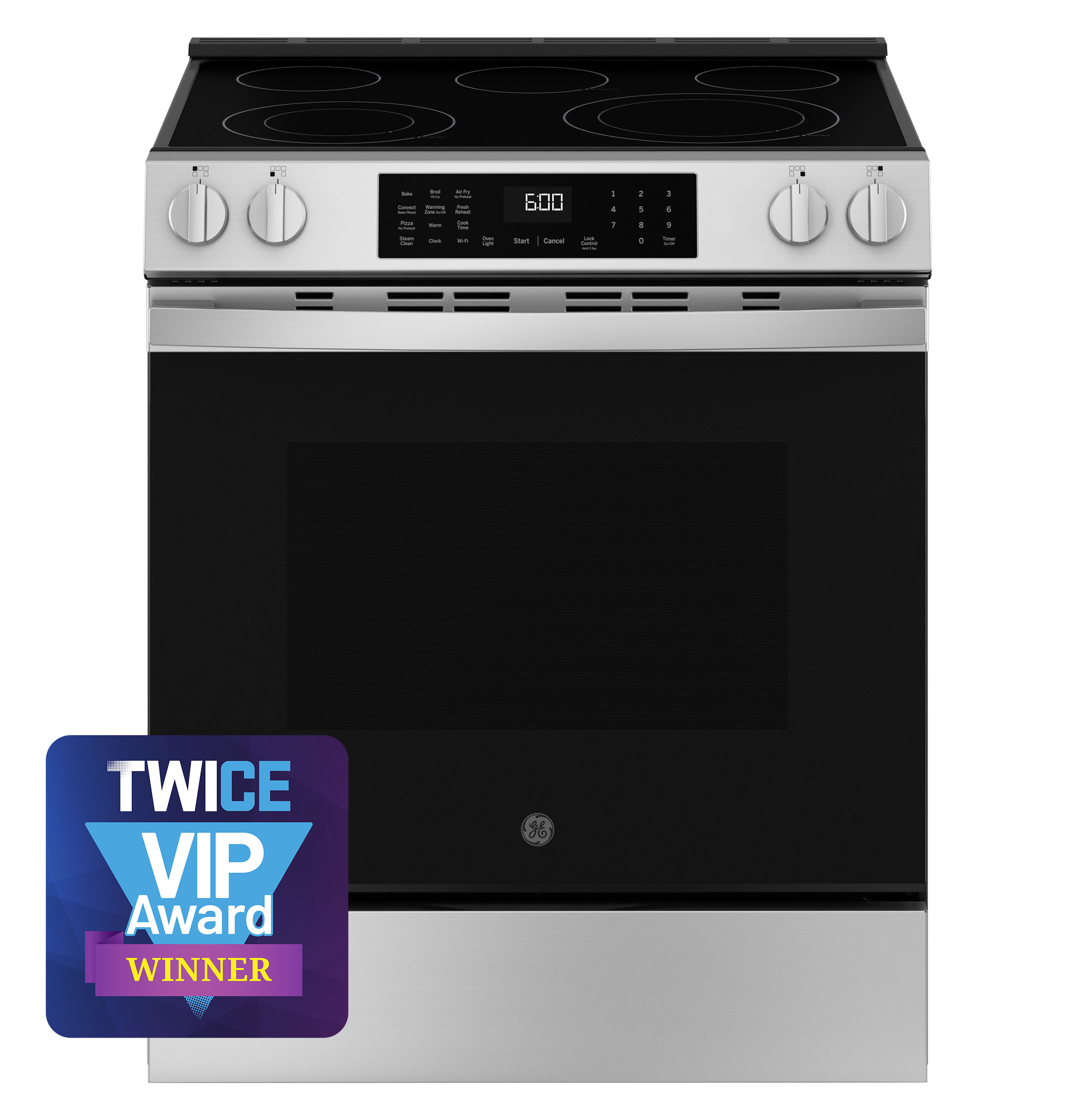 GE(R) ENERGY STAR(R) 30" Slide-In Electric Convection Range with No Preheat Air Fry and EasyWash(TM) Oven Tray