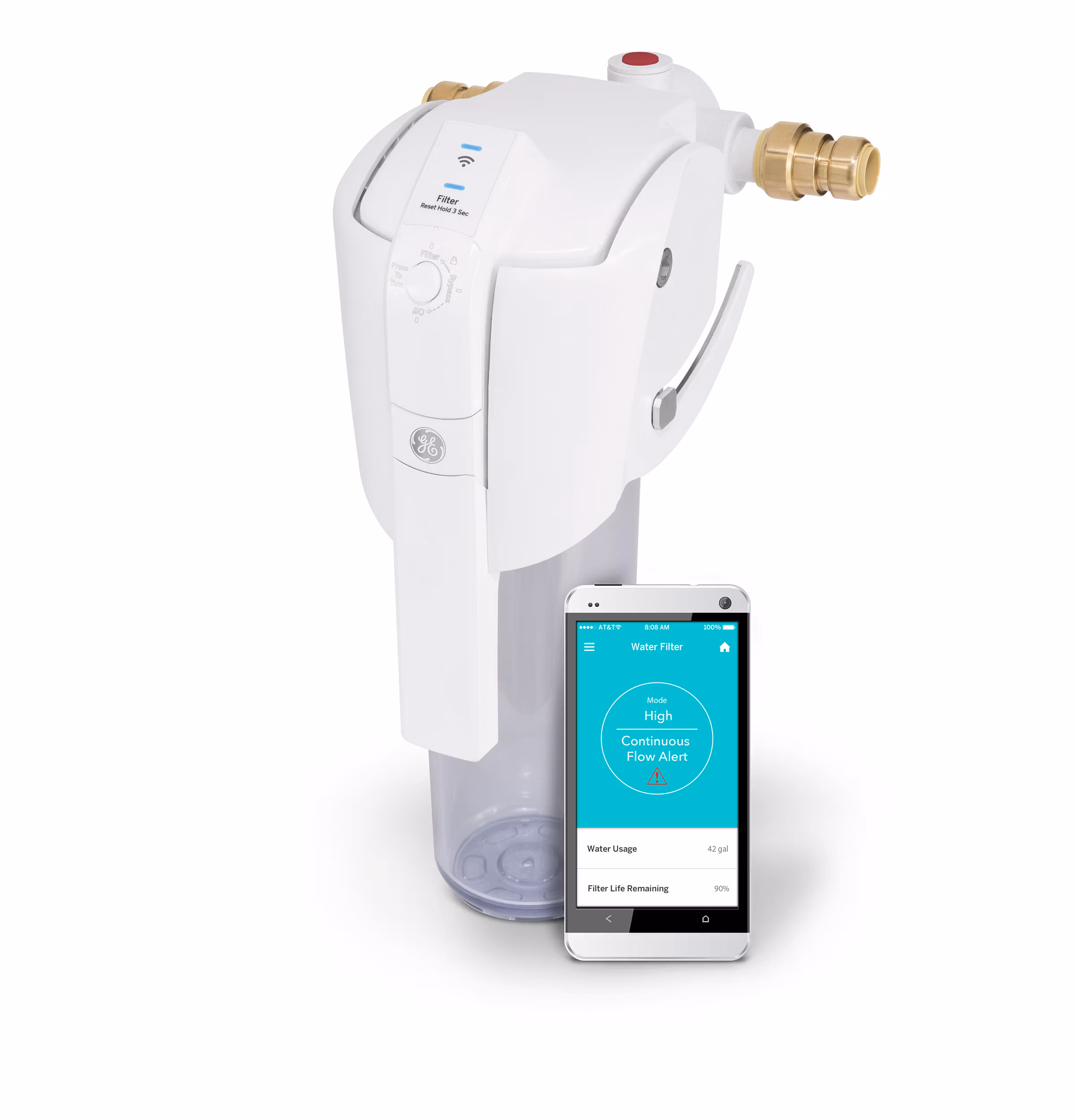 GE Smart Whole House Leak Detection & Water Filtration System