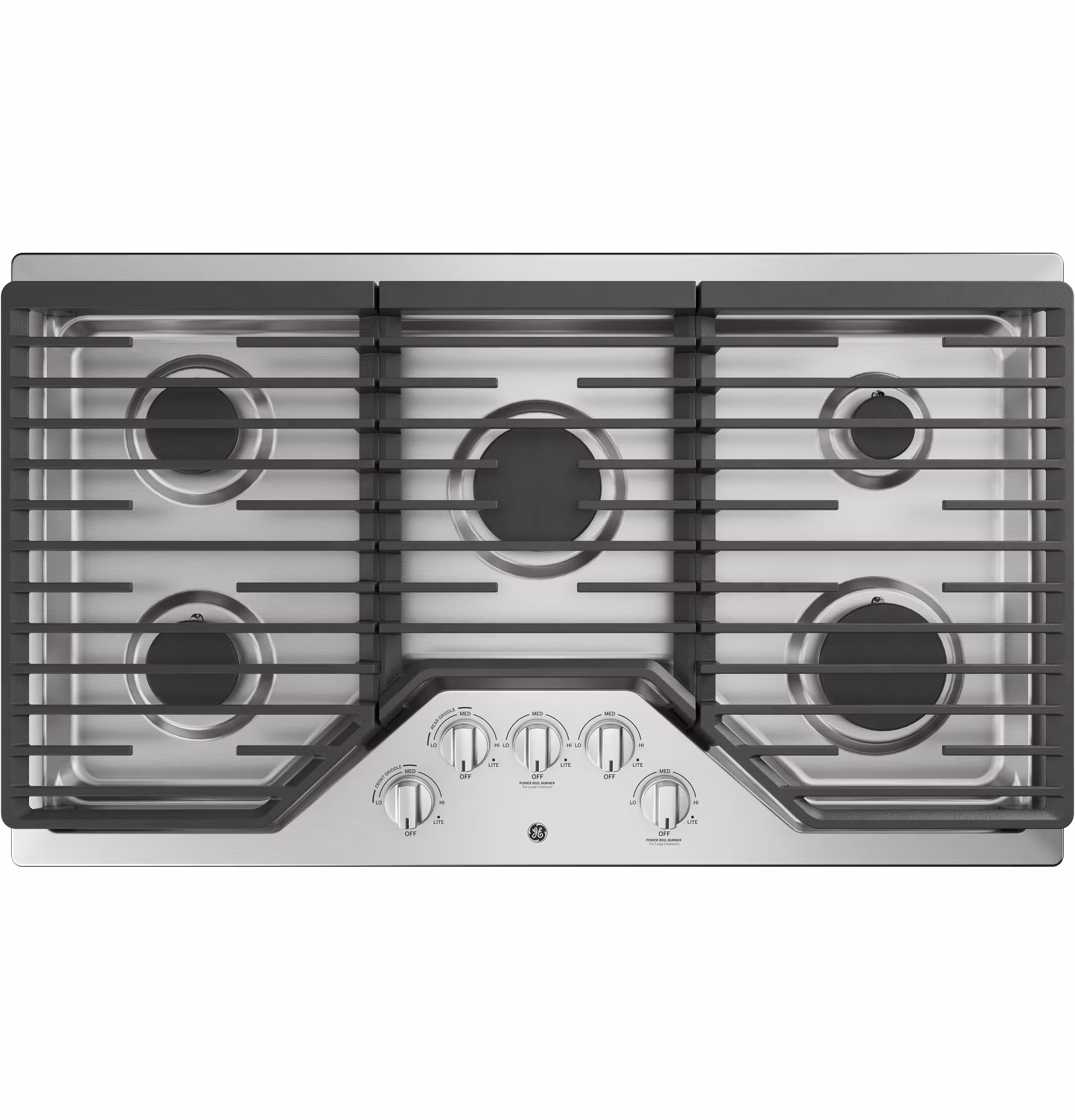 GE(R) 36" Built-In Gas Cooktop with 5 Burners and Dishwasher Safe Grates