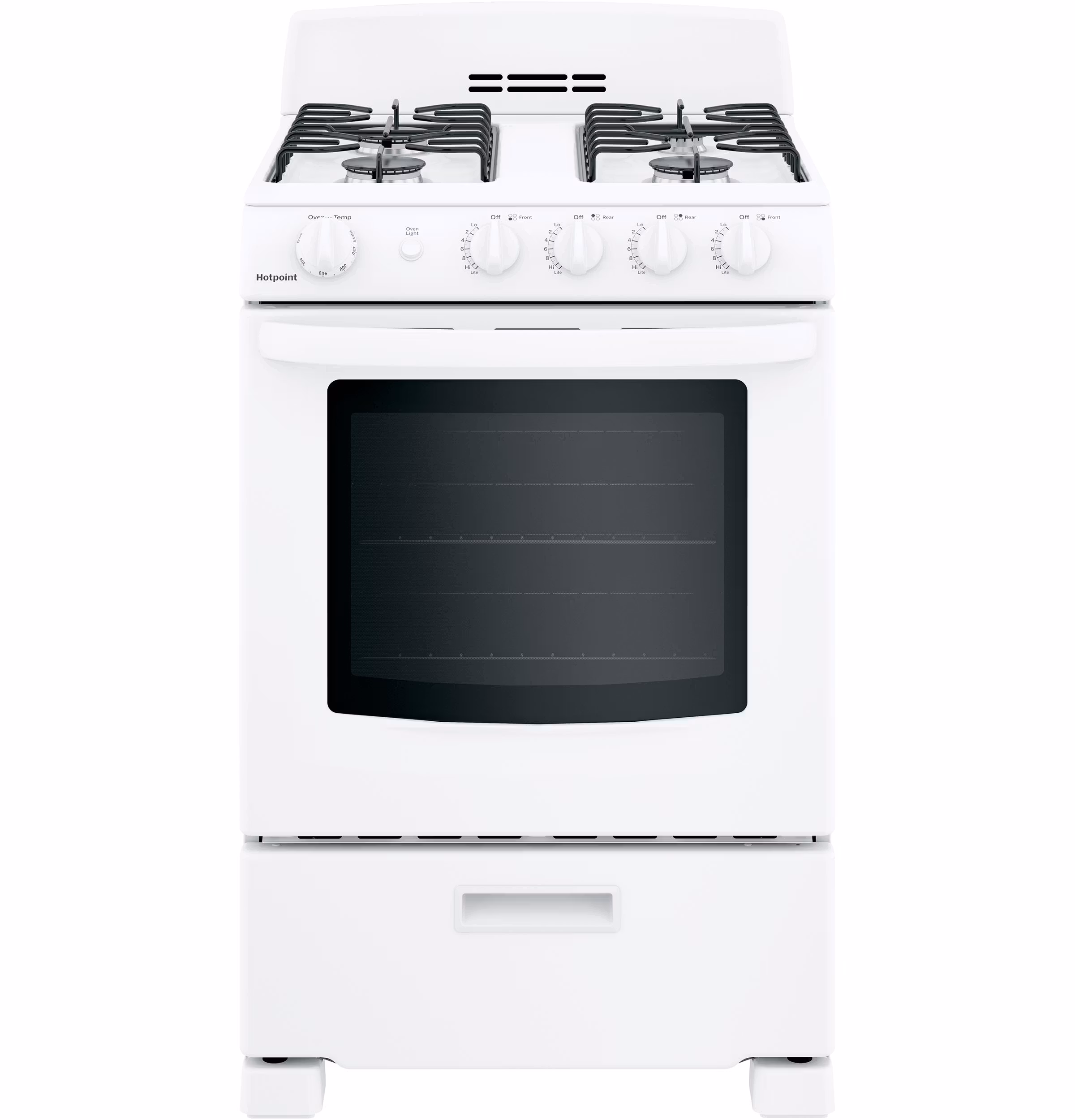 Hotpoint(R) 24" Front-Control Free-Standing Gas Range with Large Window