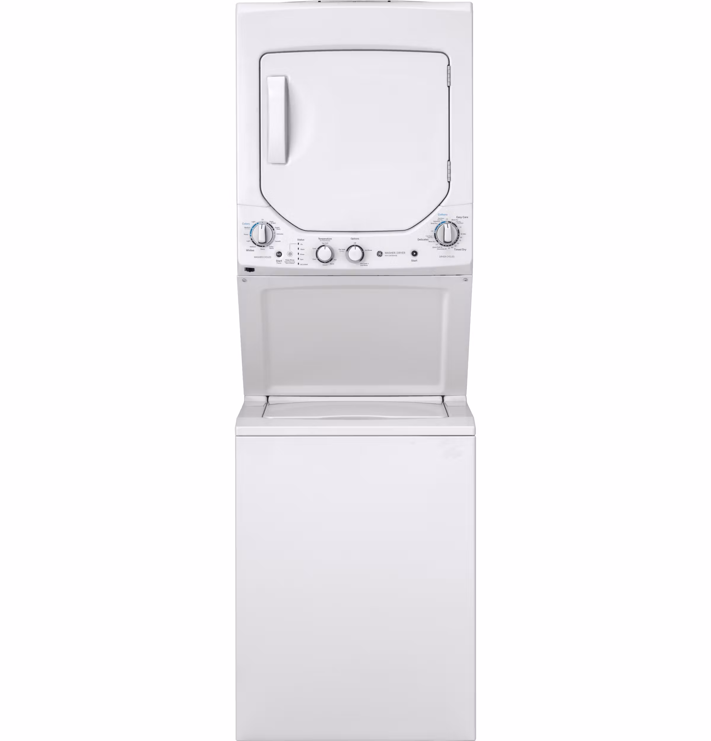 GE Unitized Spacemaker 2.3 cu. ft. Capacity Washer with Stainless Steel Basket and 4.4 cu. ft. Capacity Electric Dryer