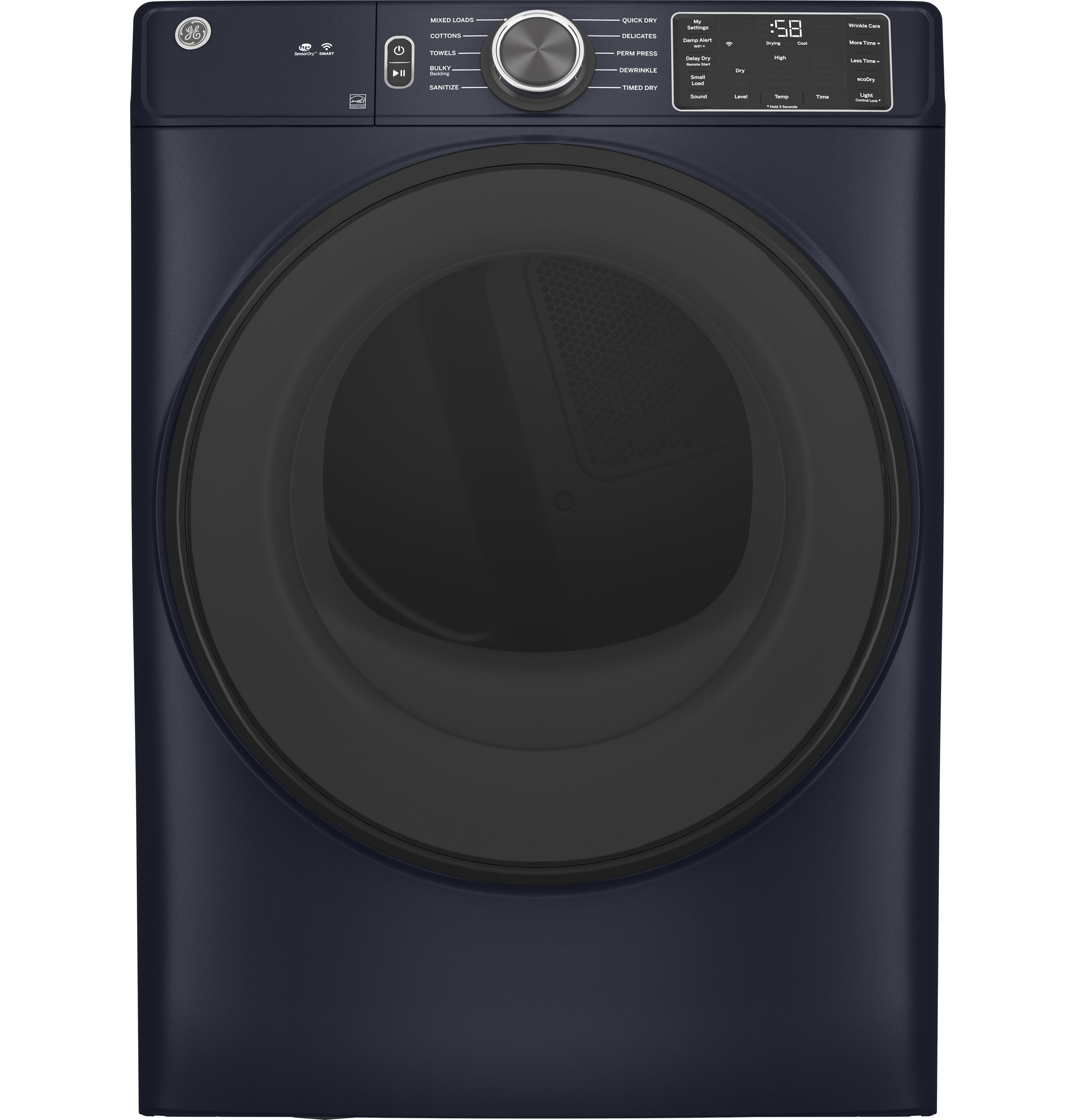 GE(R) ENERGY STAR(R) 7.8 cu. ft. Capacity Smart Front Load Gas Dryer with Sanitize Cycle