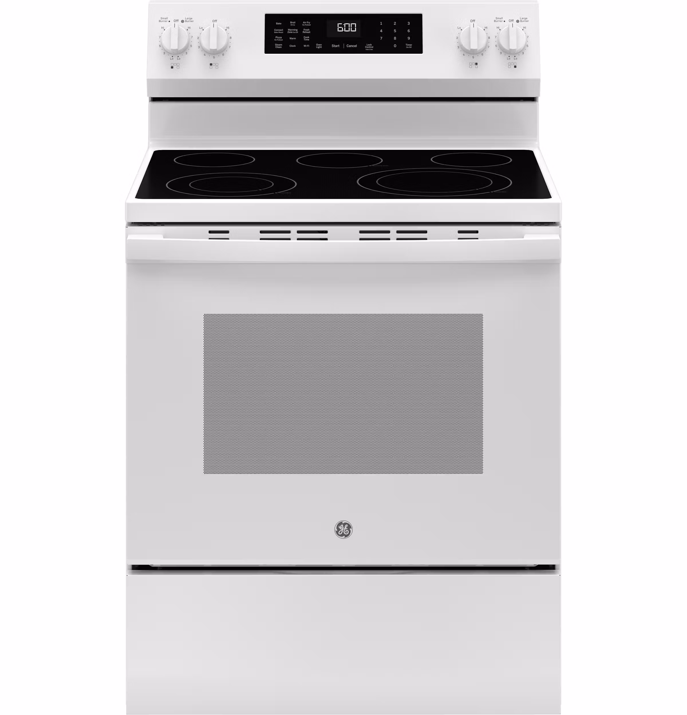 GE(R) ENERGY STAR(R) 30" Free-Standing Electric Convection Range with No Preheat Air Fry and EasyWash(TM) Oven Tray