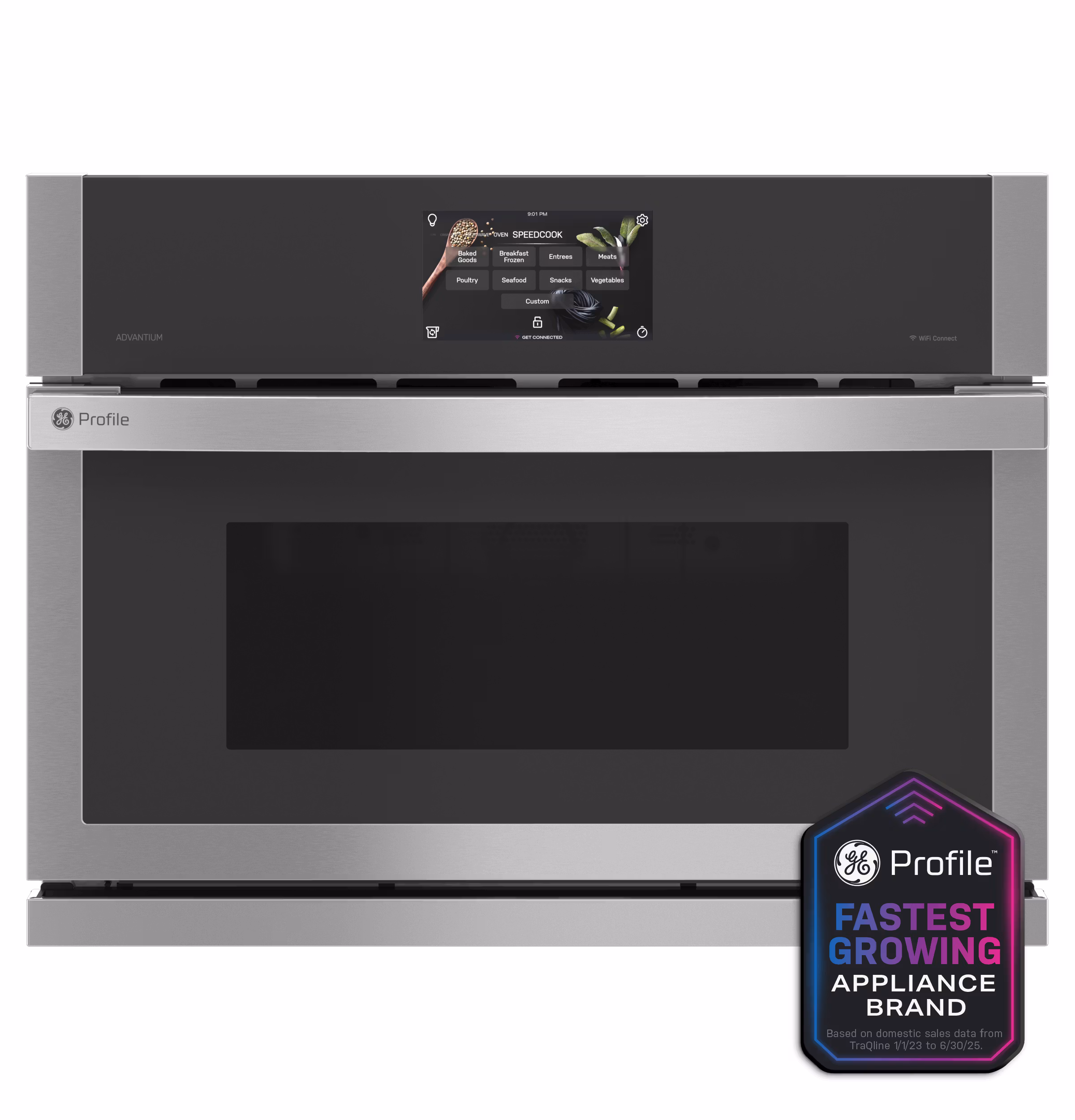GE Profile(TM) 27" Single Wall Oven with 120V Advantium(R) Technology