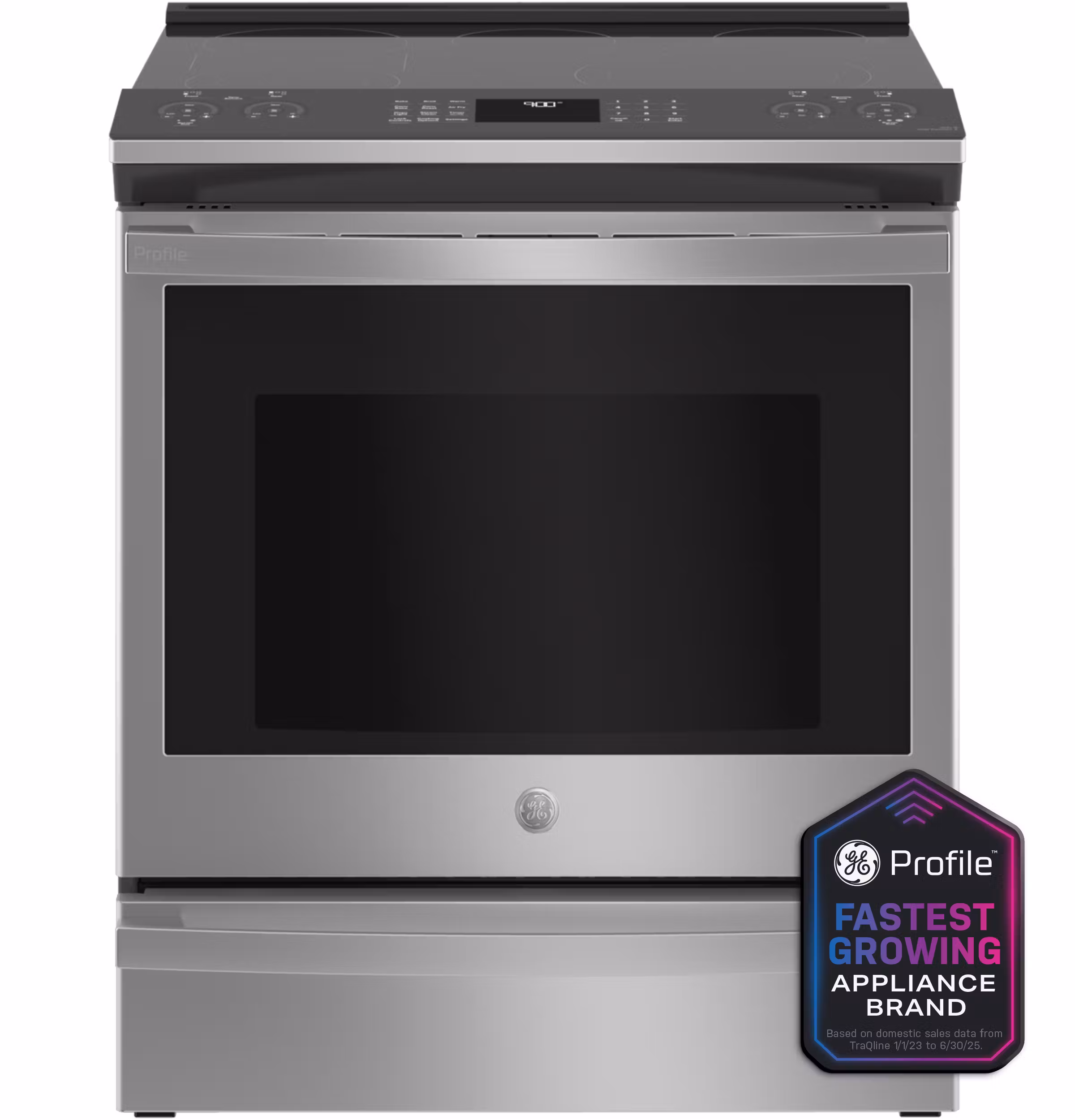 GE Profile™ 30" Smart Slide-In Electric Convection Fingerprint Resistant Range with No Preheat Air Fry