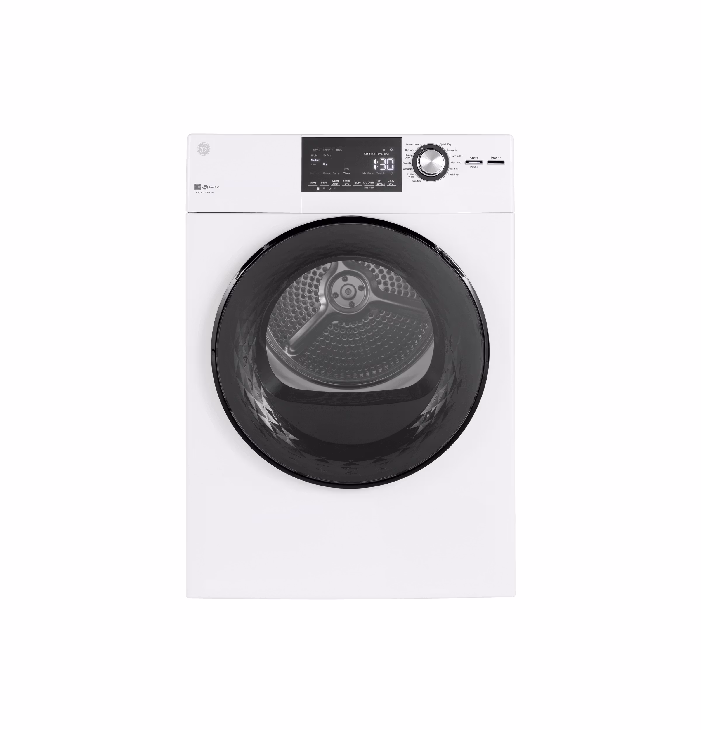 GE(R) ENERGY STAR(R) 24" 4.3 Cu.Ft. Front Load Vented Electric Dryer with Stainless Steel Basket