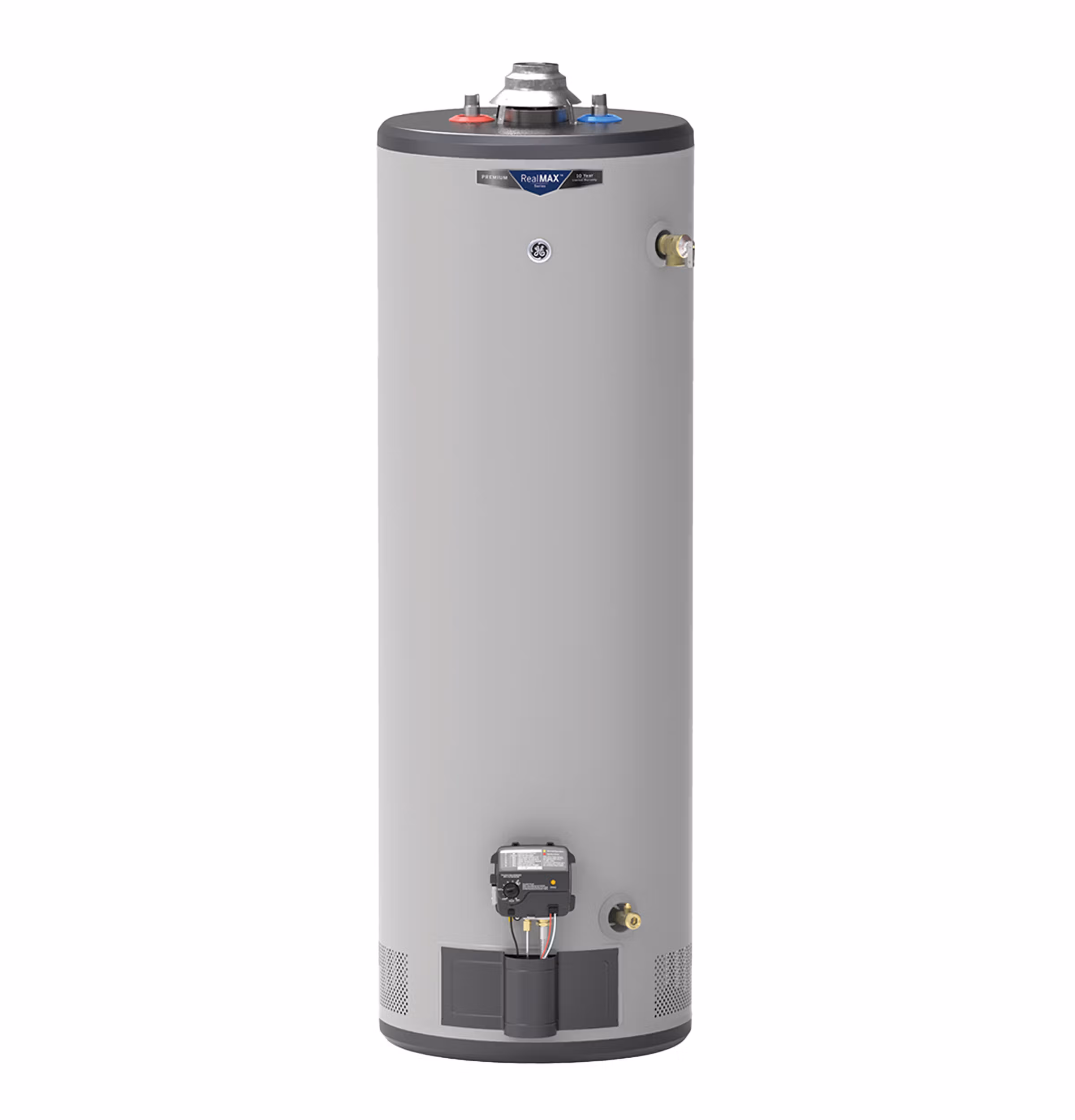 GE RealMAX Premium 40-Gallon Tall Natural Gas Atmospheric Water Heater