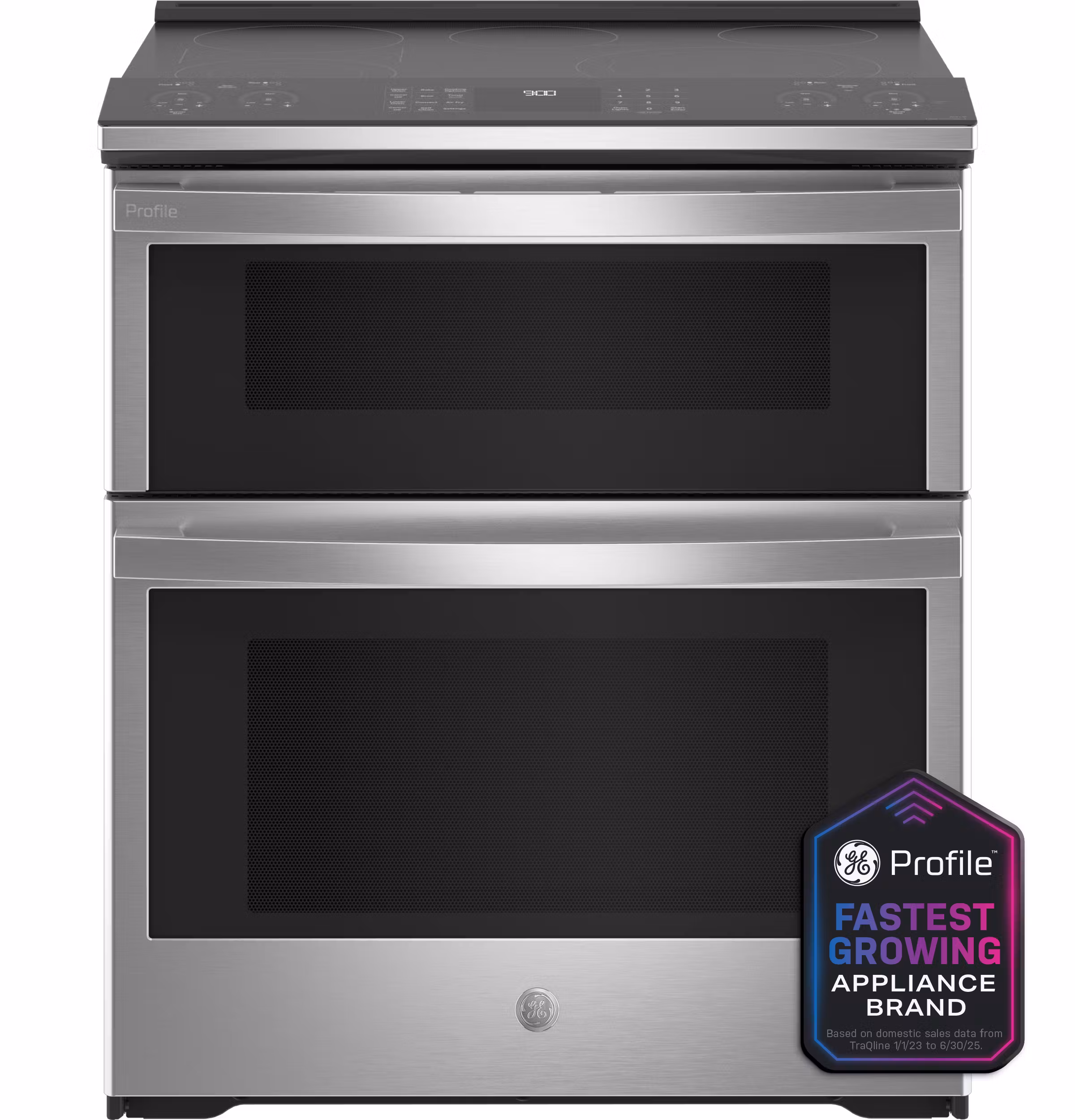 GE Profile 30 Smart Slide-In Electric Double Oven Convection Fingerprint Resistant Range