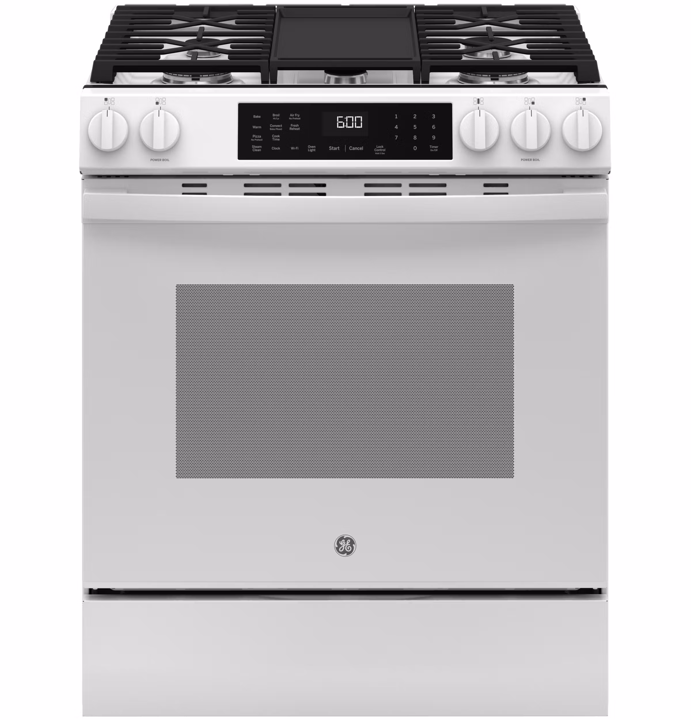 GE(R) 30" Slide-In Front-Control Convection Gas Range