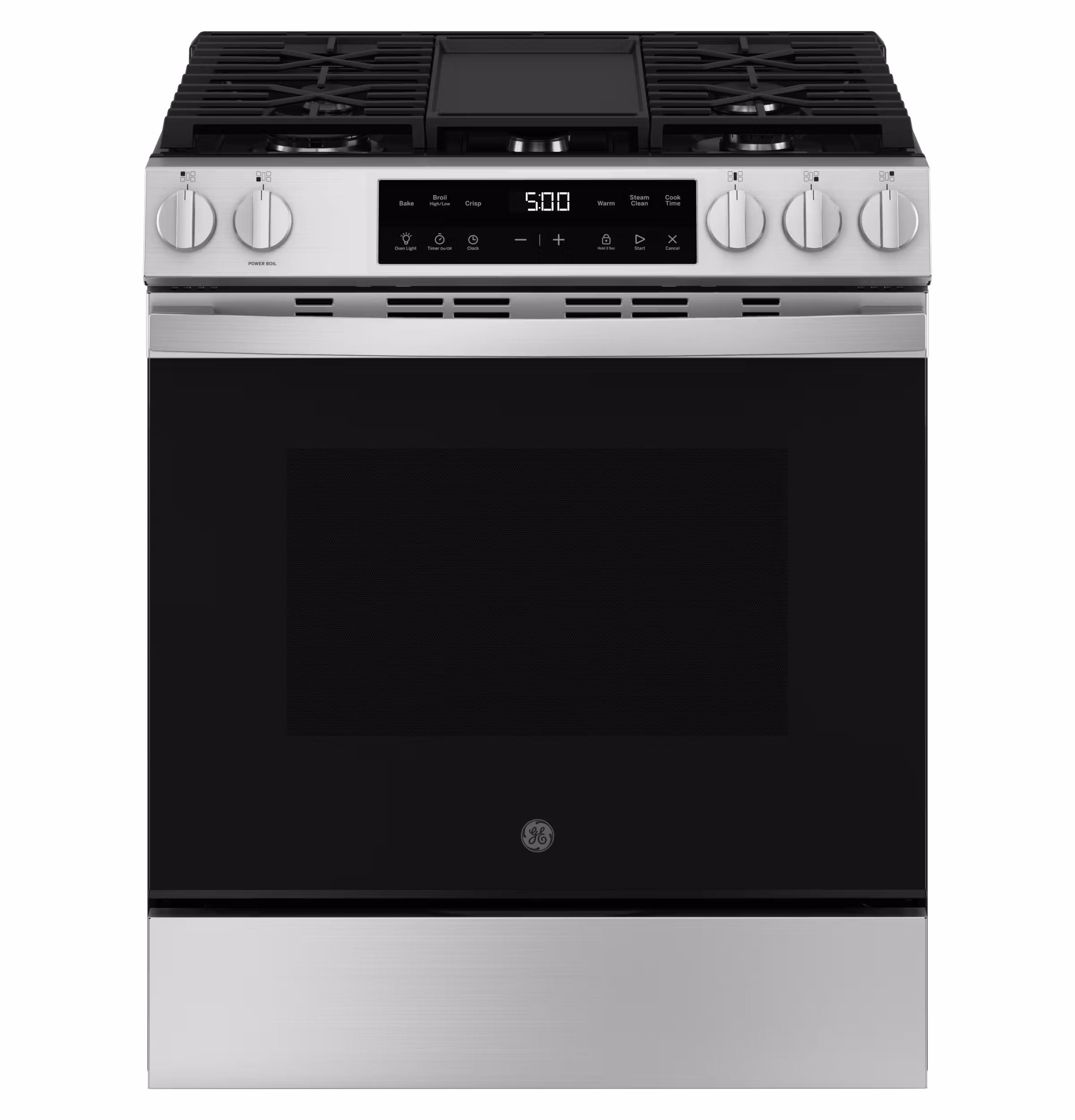 GE(R) 30" Slide-In Front Control Gas Range with Crisp Mode