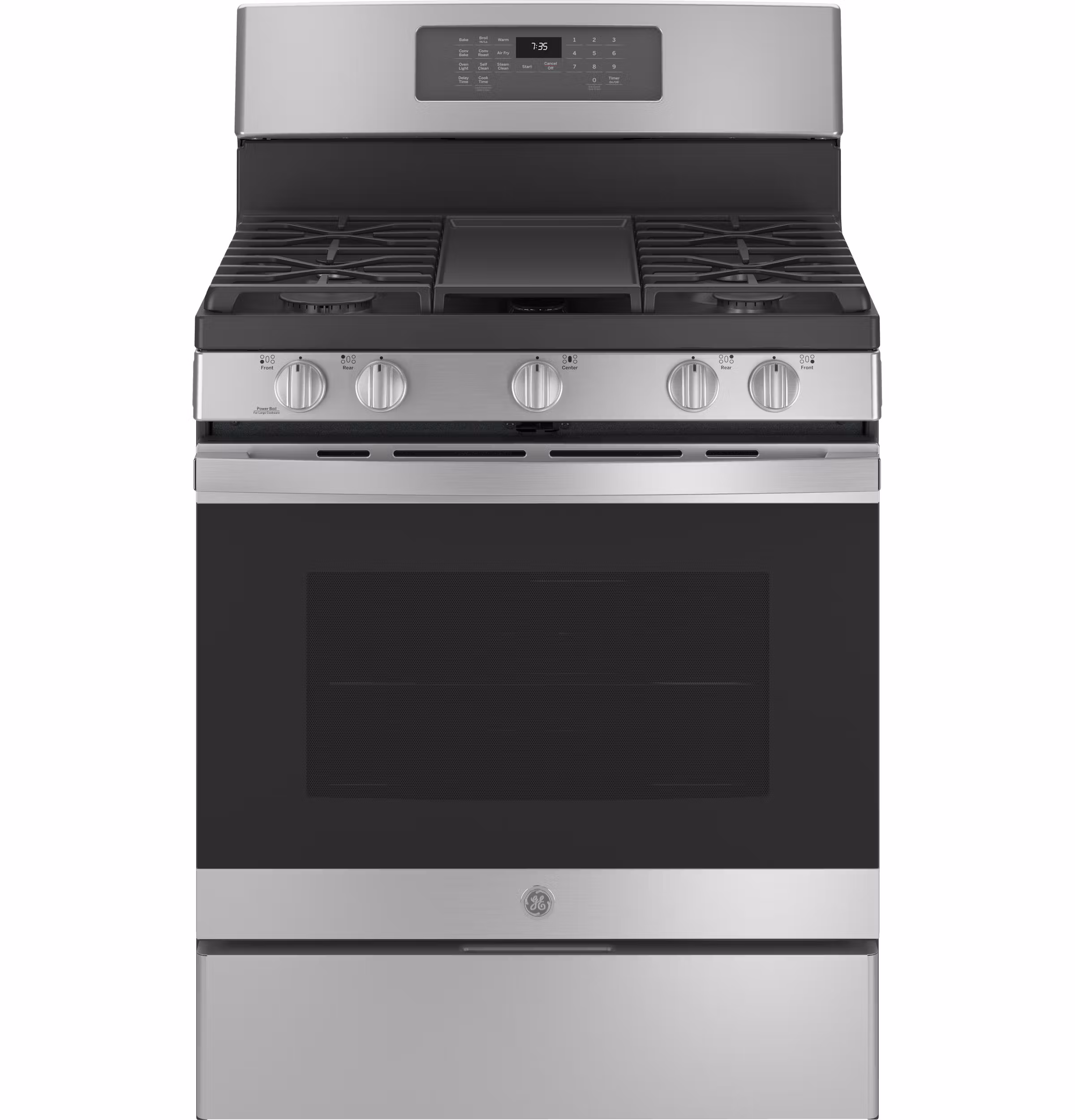 GE(R) 30" Free-Standing Gas Convection Range with No Preheat Air Fry