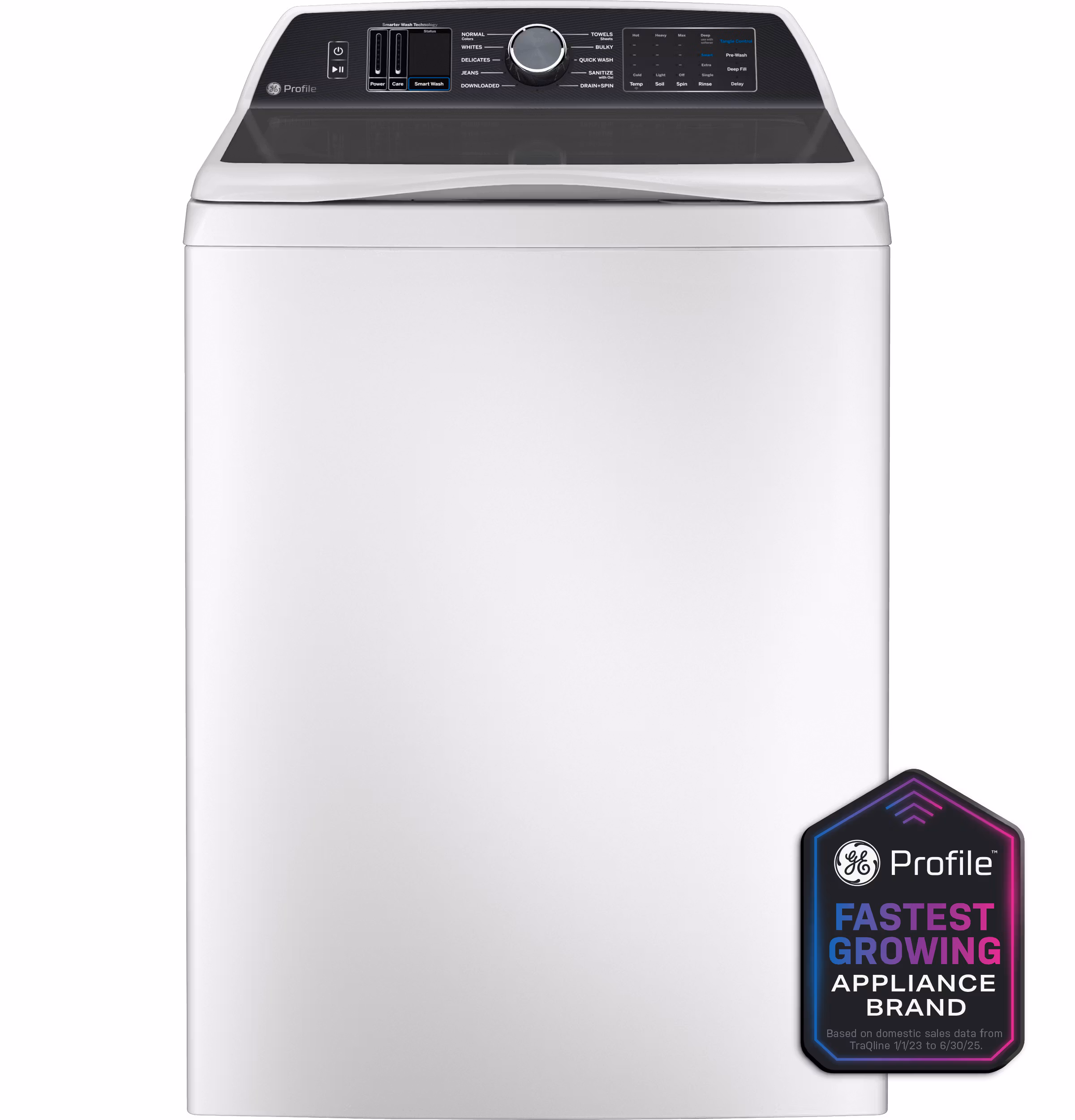 GE Profile™ ENERGY STAR® 5.4 cu. ft. Capacity Washer with Smarter Wash Technology and FlexDispense™