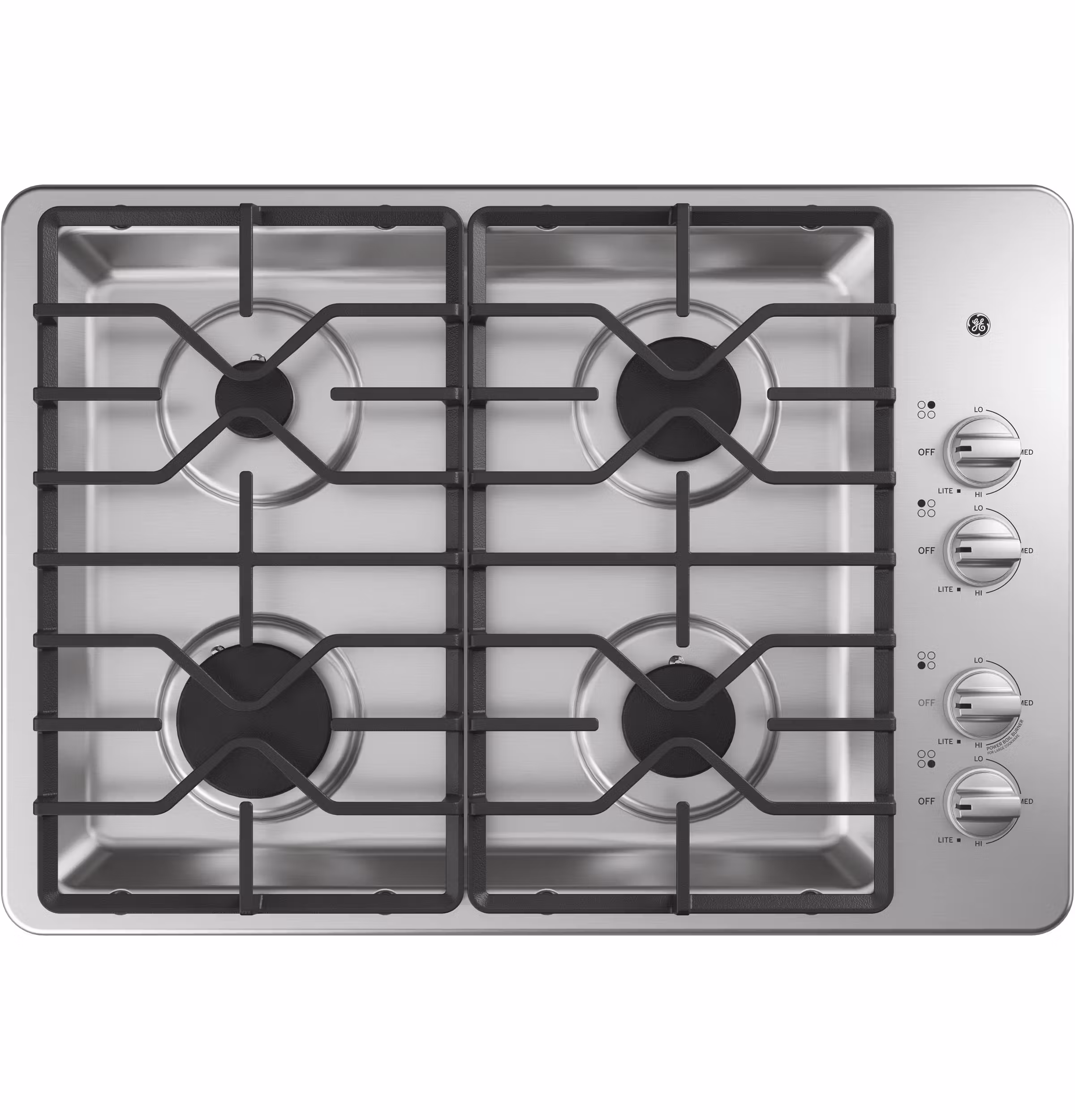 GE(R) 30" Built-In Gas Cooktop with Dishwasher-Safe Grates