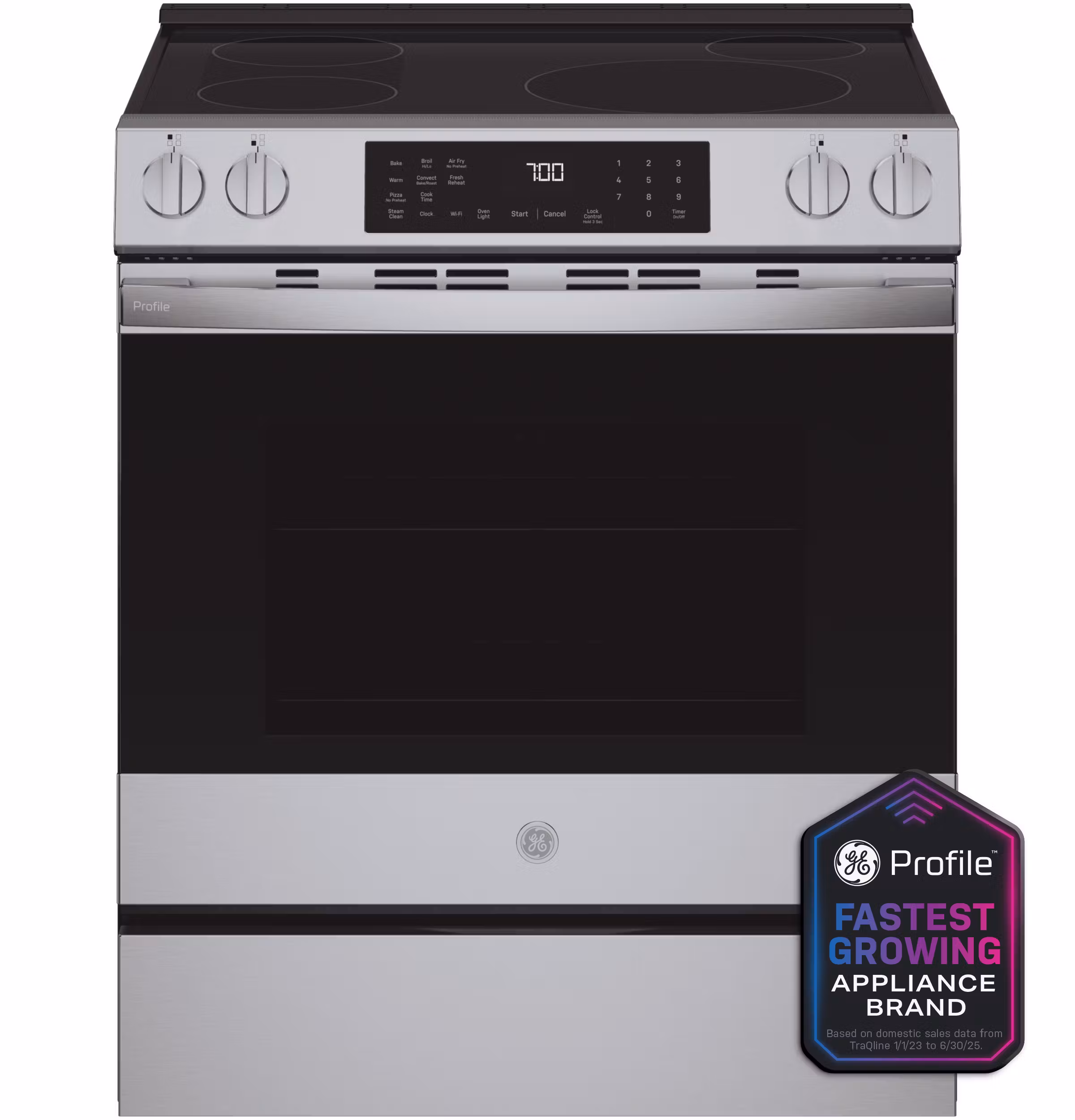 GE Profile(TM) ENERGY STAR(R) 30" Smart Slide-In Induction and Convection Range