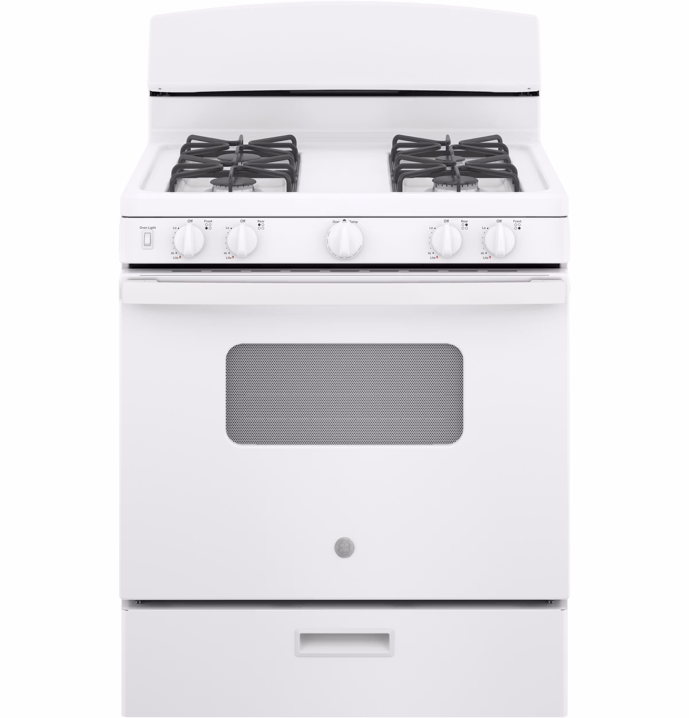 GE(R) 30" Free-Standing Front Control Gas Range