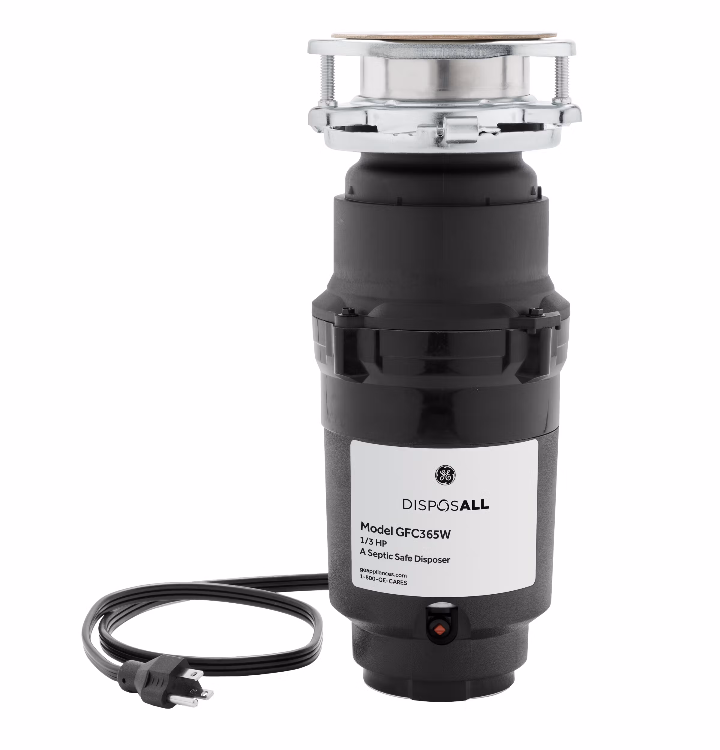 GE DISPOSALL(R) 1/3 HP Continuous Feed Garbage Disposer - Corded