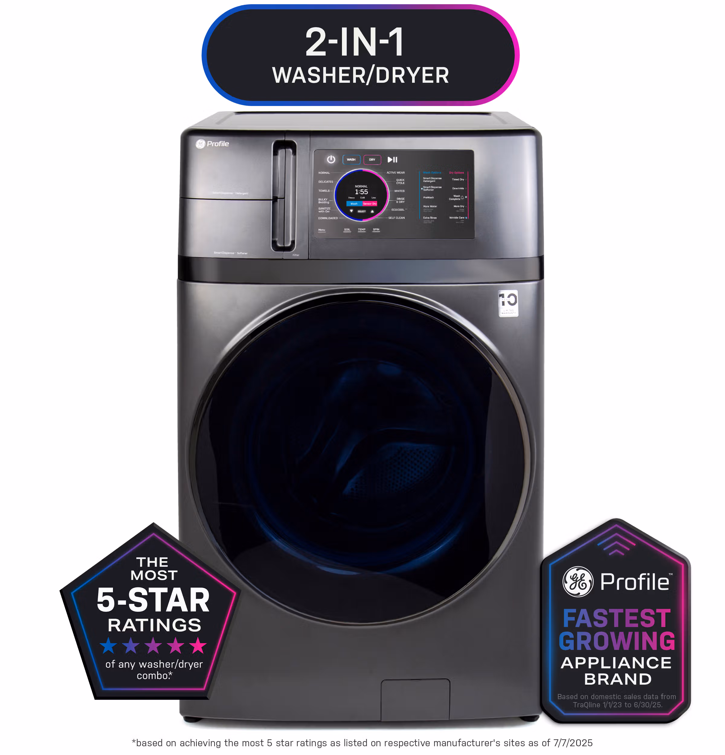 GE Profile 4.8 cu. ft. Capacity UltraFast Combo Washer/Dryer